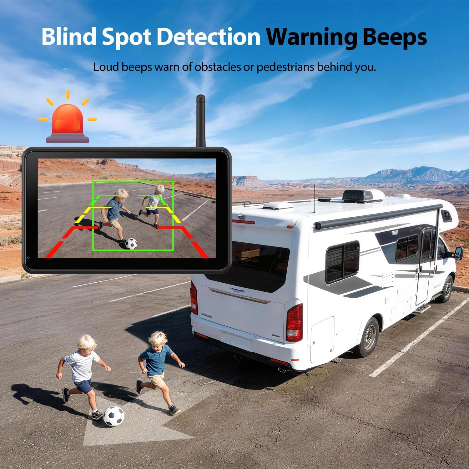 Detalle de 2 Magnetic Solar Wireless Reversing Camera Kit with 7" Touchscreen Monitor & DVR (1080P, BSD, IR, IP69K)