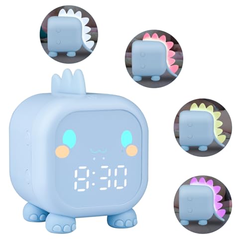 Detalle 2 de Ayybboo Réveil Lumineux pour Enfants, horloge numérique LED avec veilleuse 🕰