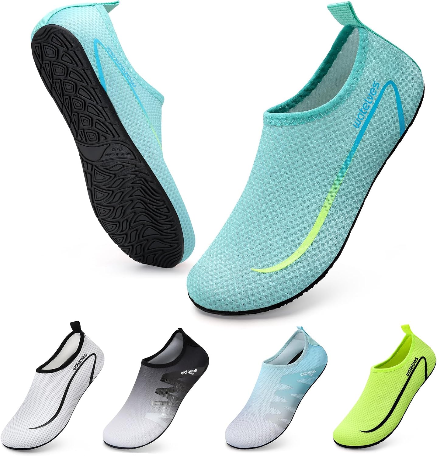 Detalle de WateLves Wasserschuhe für Damen & Herren (34–47 EU) – schnell trocknend, atmungsaktiv, Slip-on
