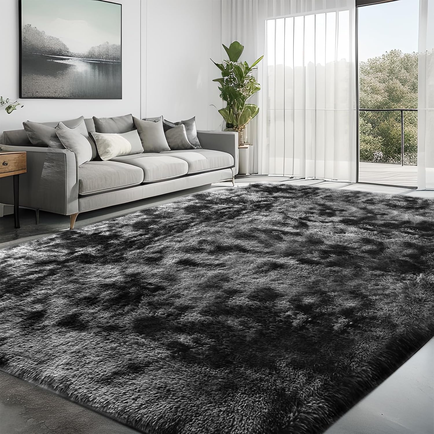 Thumbnail 4 de LNZHAO Rugs Living Room 160x230cm shaggy rug