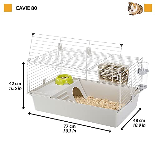 Detalle 2 de Ferplast CAVIE 80 Jaula para conejillos de indias 77×48×42 cm 🐾