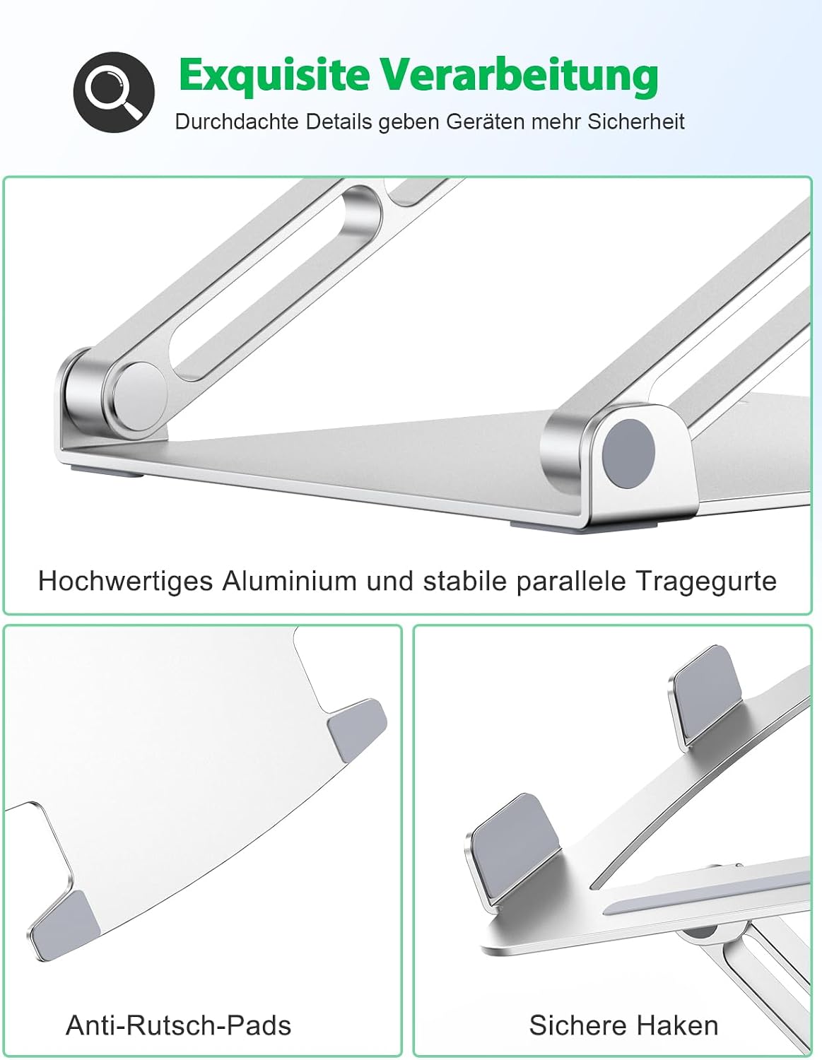 Thumbnail 5 de Glangeh Laptop Ständer Aluminium 10–16 Zoll
