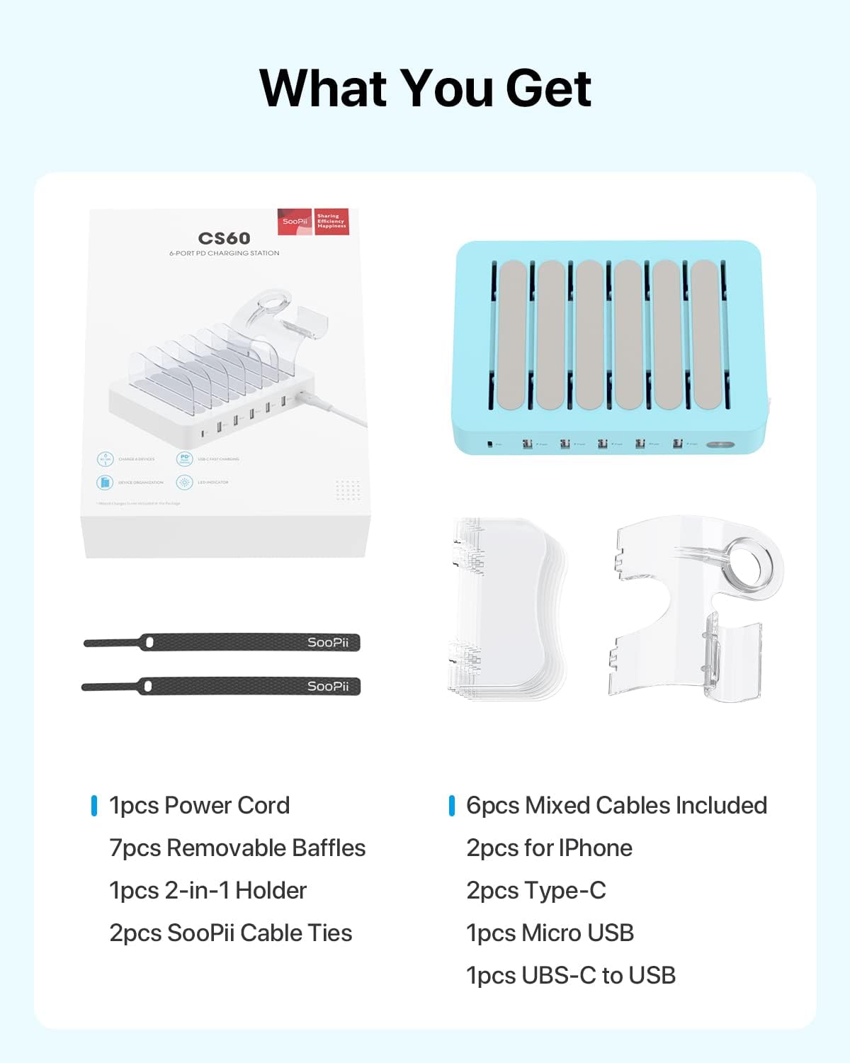 Thumbnail 4 de SooPii USB Ladestation 60W Organizer