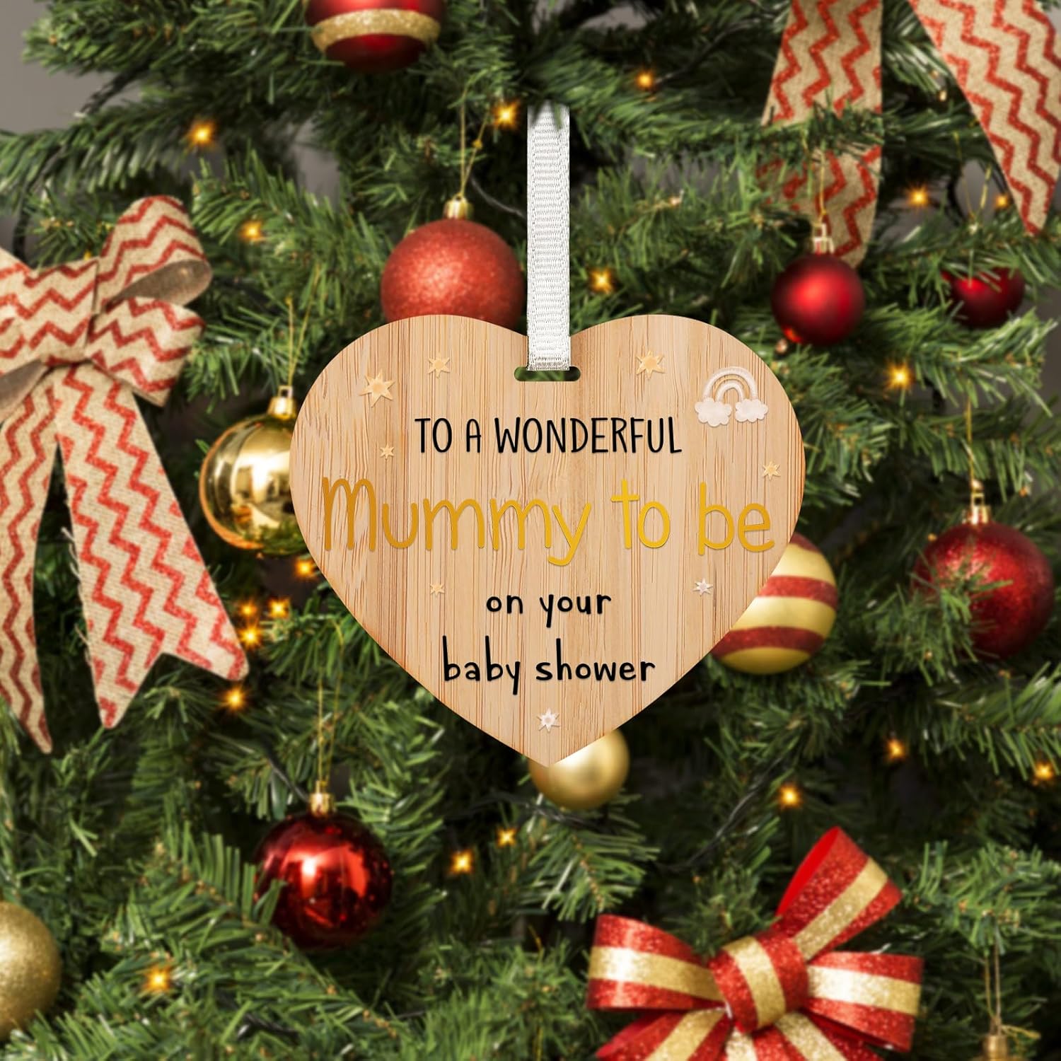 Thumbnail 6 de Welsky Baby Shower Card with Envelope and Heart Wooden Plaque