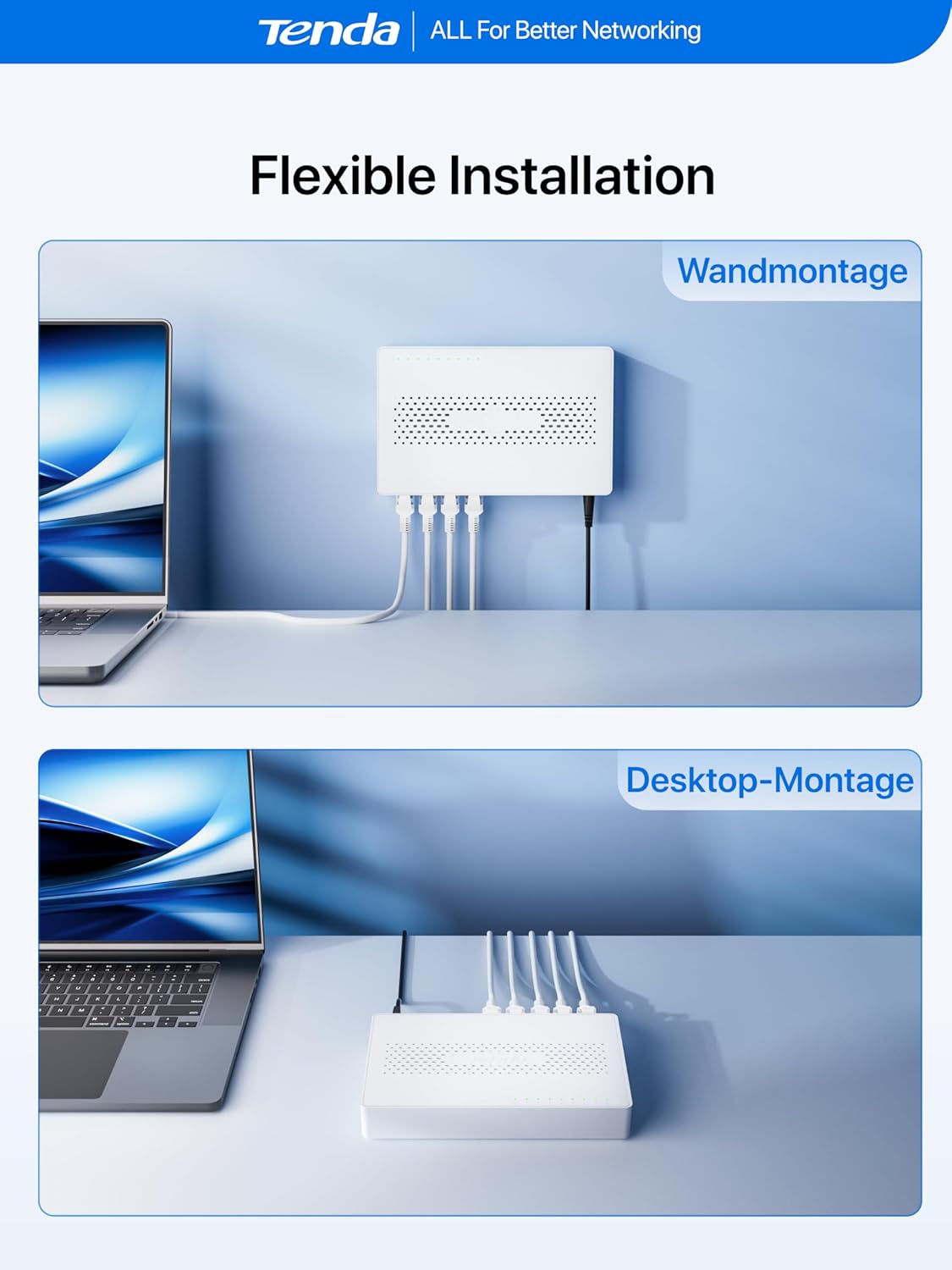 Thumbnail 6 de Tenda SM108: 8-Port 2,5-Gbit LAN-Switch für NAS, Server und Gaming-PCs