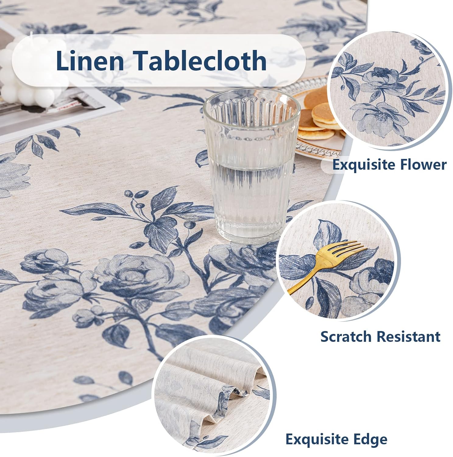 Detalle de MYSKY HOME Rectangle Tablecloth 60 x 84 in