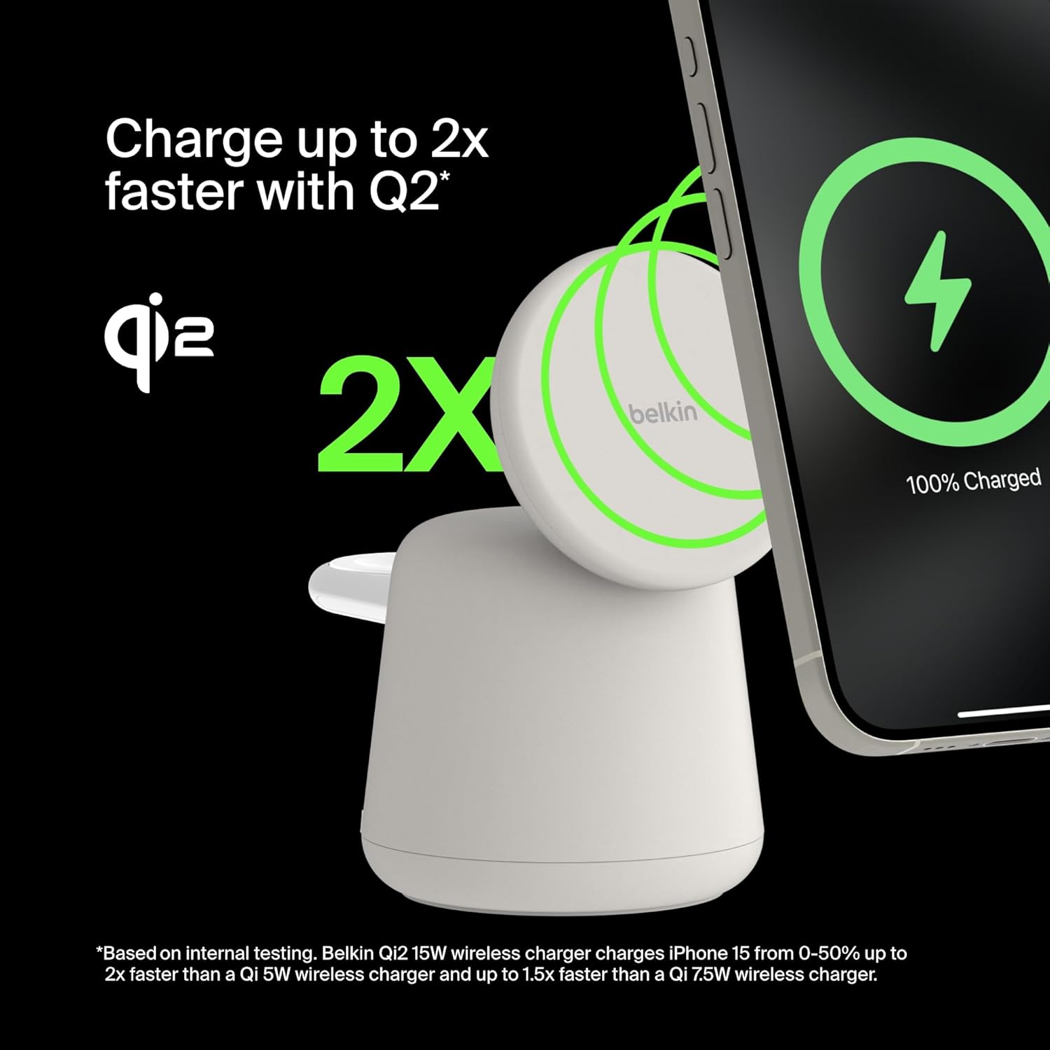 Detalle 2 de Belkin 2-in-1 Qi2 Wireless Dock 15W