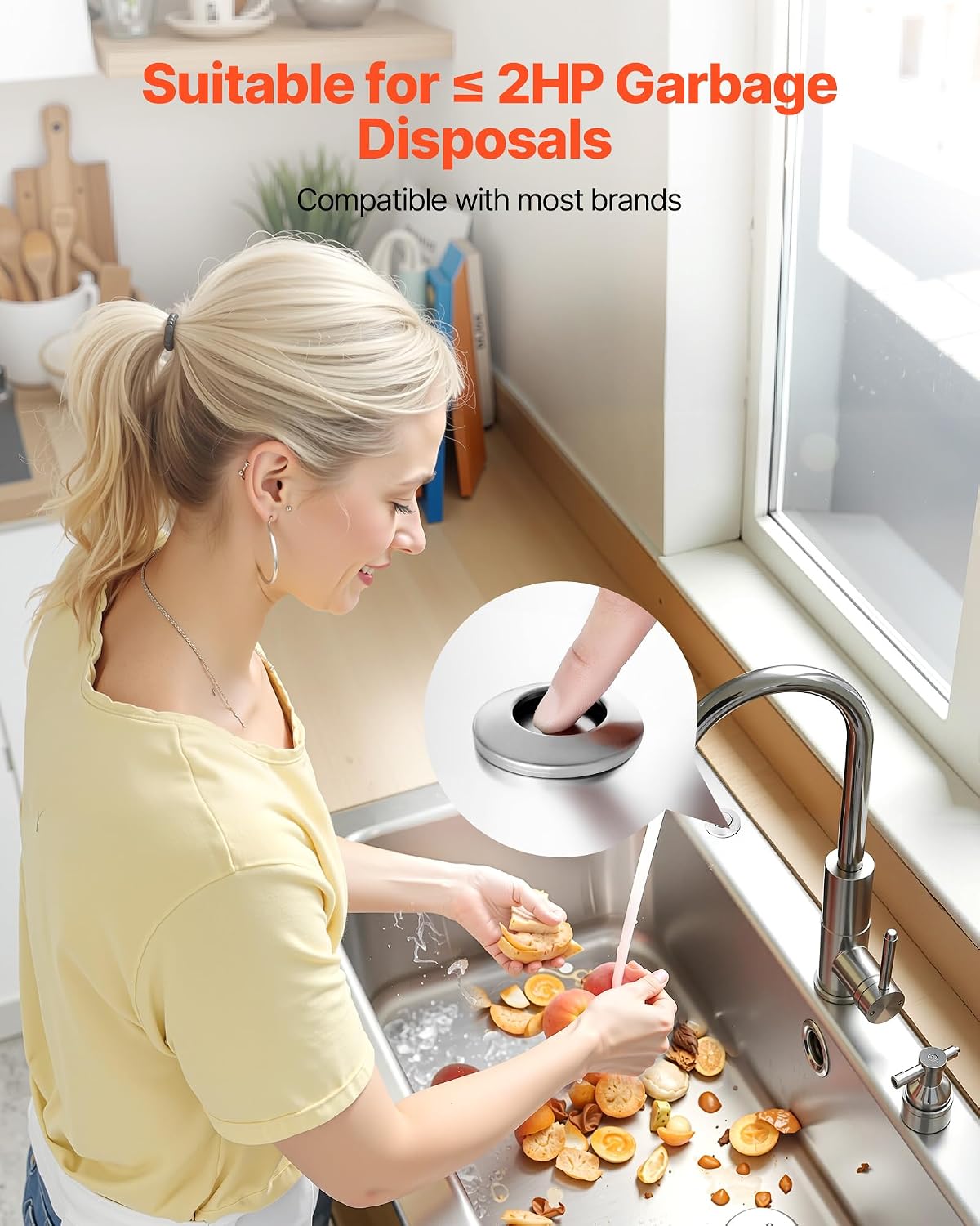 Detalle de VEVOR Garbage Disposal Air Switch Kit, Stainless Steel