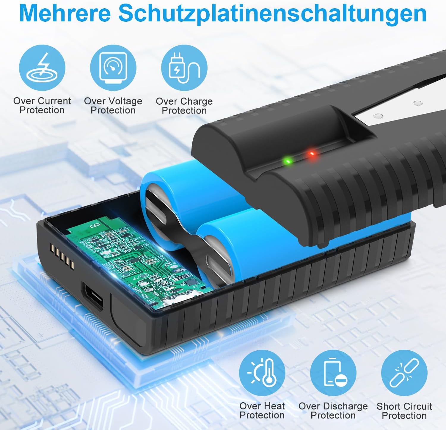 Thumbnail 3 de 2er-Pack Schnellwechsel-Akku (Li-Ion) kompatibel mit Ring Video Doorbell 2/3/3+/4, Stick Up Cam (2./3. Gen) & Spotlight