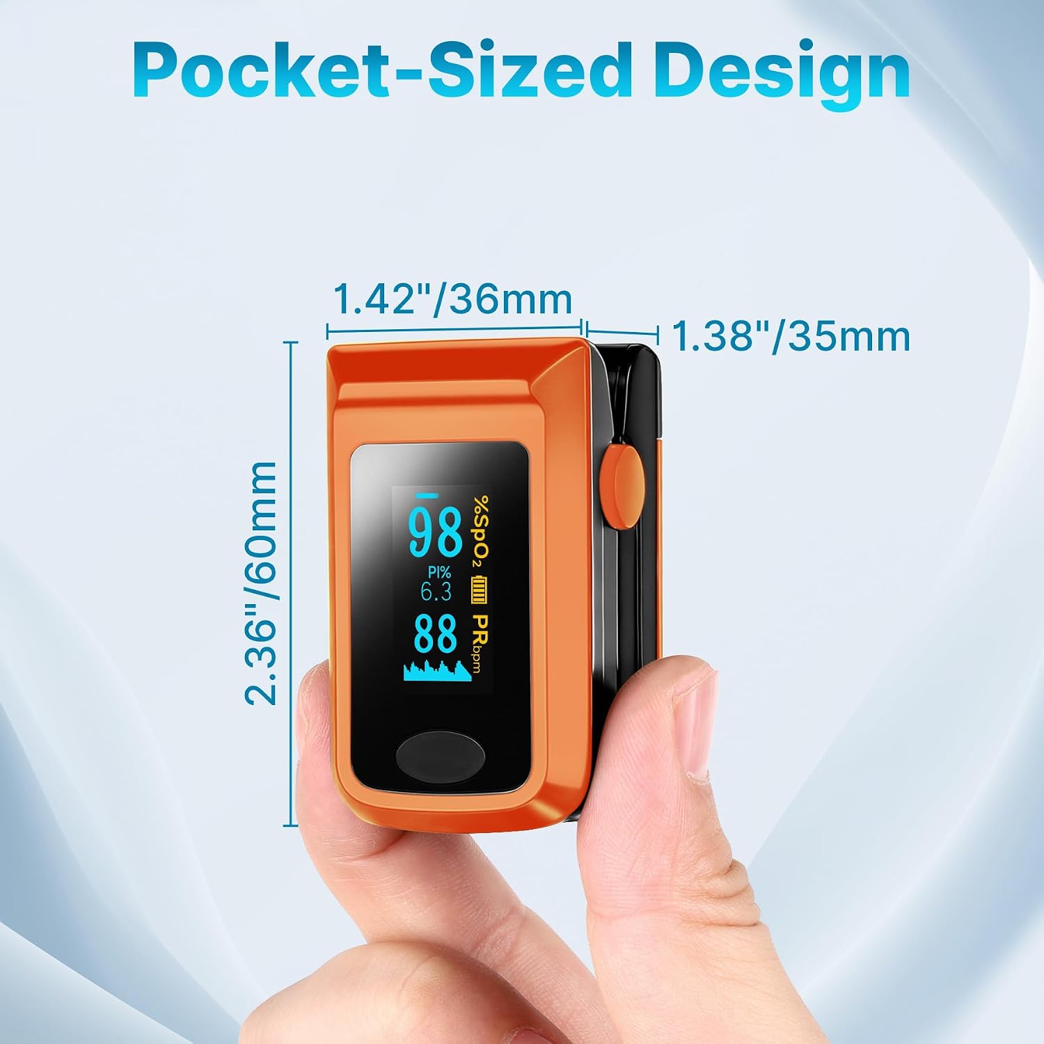 Thumbnail 5 de Keanor 331 Fingertip Pulse Oximeter with OLED Display, SpO₂ and Pulse Rate
