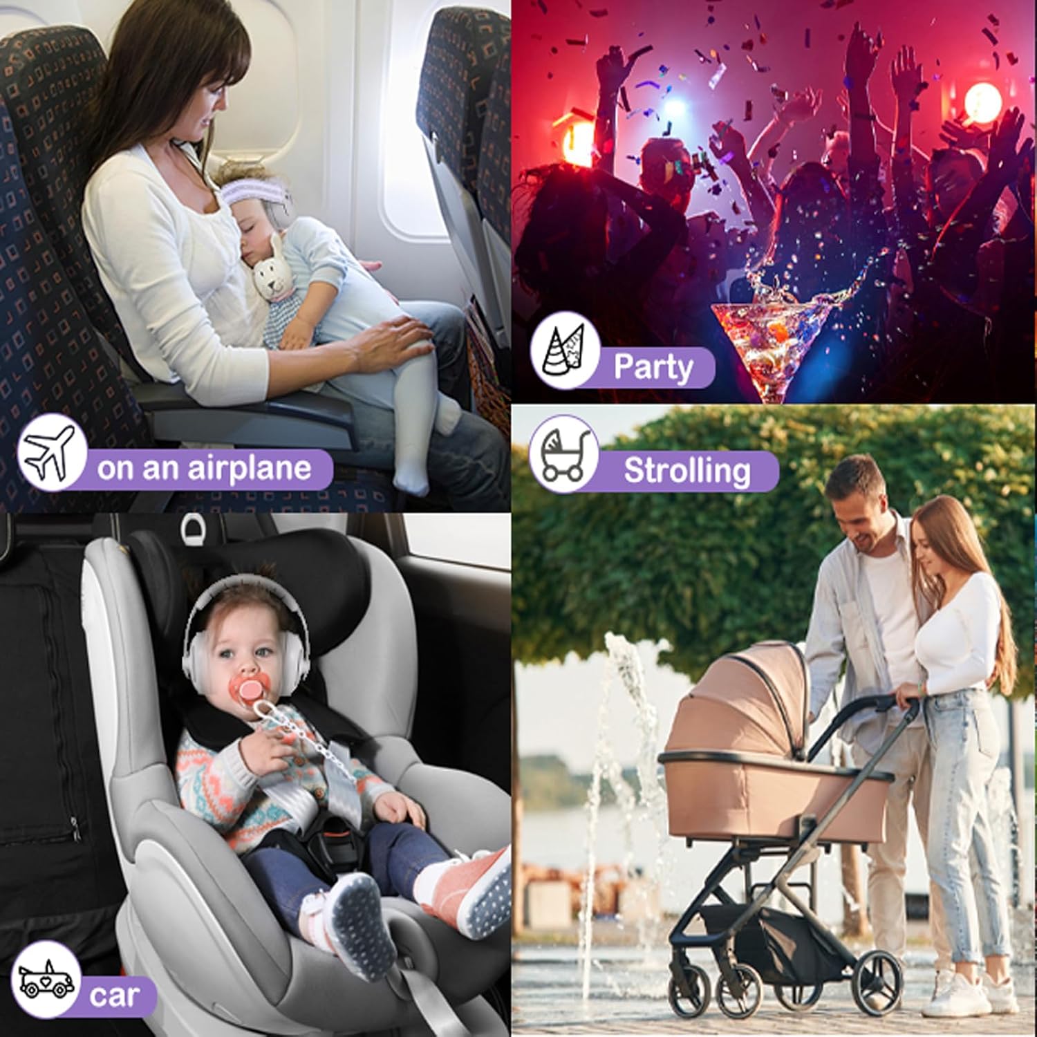 Thumbnail 6 de AIXMEET 2 in 1 Baby Noise Reduction Ear Muffs – 0-36 Months