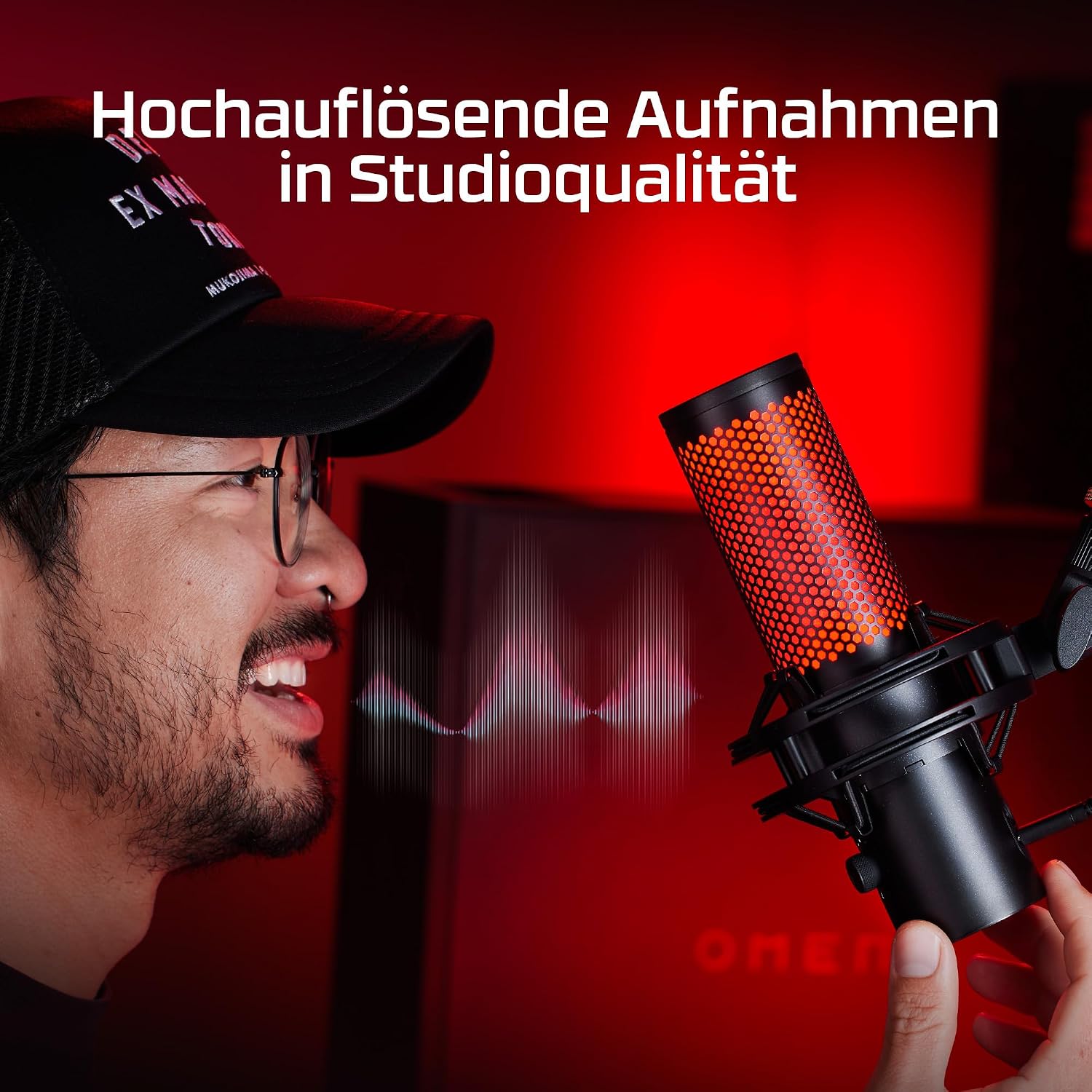 Detalle 2 de HyperX QuadCast 2 – USB-Mikrofon für Gaming, Streaming und Podcasting