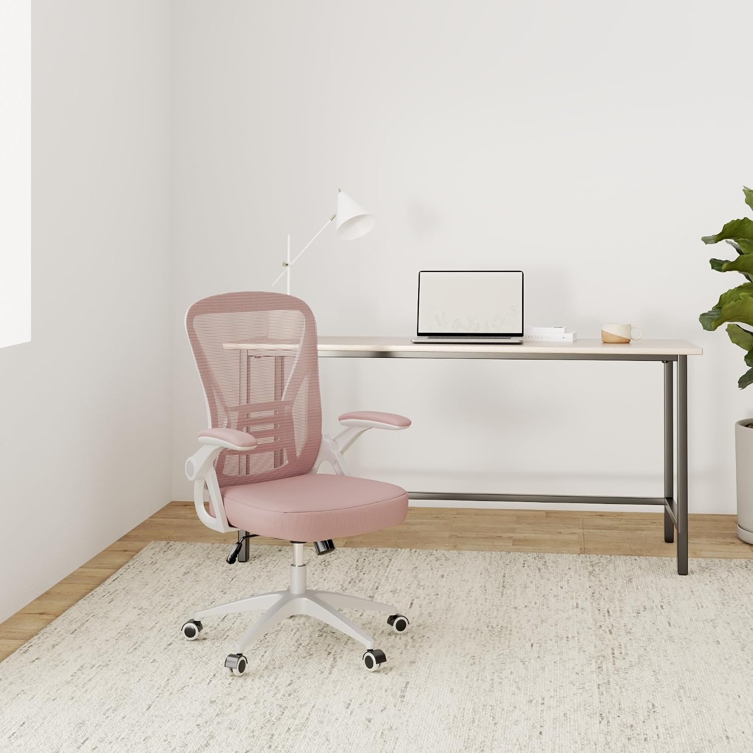 Thumbnail 1 de rattantree Silla de Oficina Ergonómica Rosa 🪑 Altura Ajustable