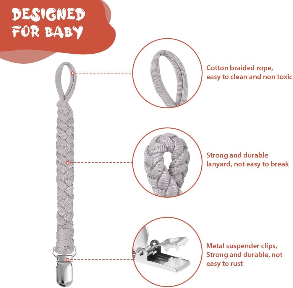 Thumbnail 2 de Aolso Catenella Portaciuccio – Set 4 Catenelle con Anello Adattatore in Silicone per Ciucci e Giocattoli