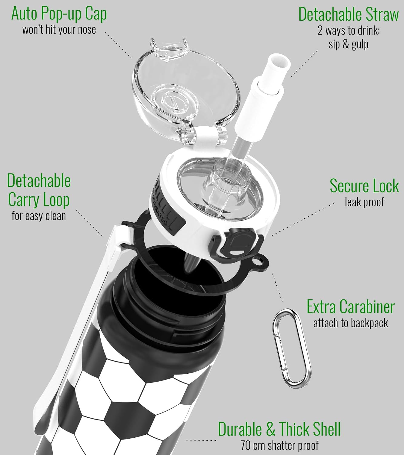 Thumbnail 4 de MYFOREST 34oz Water Bottle 1L