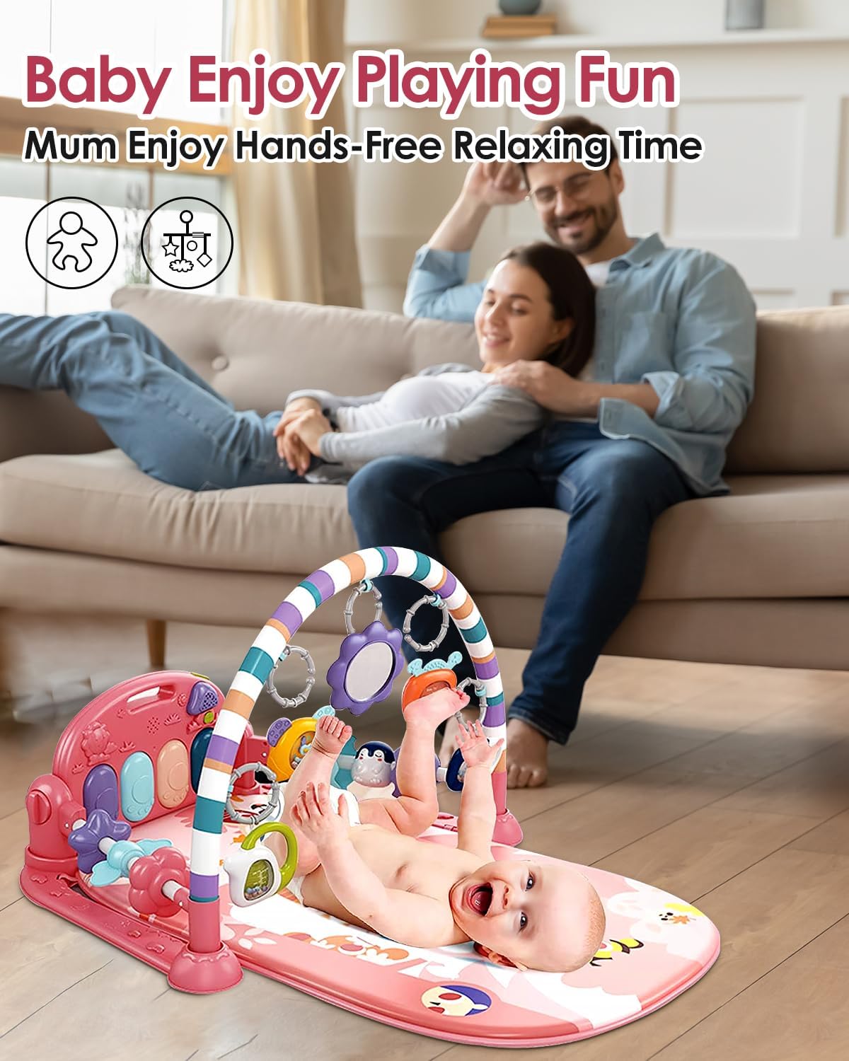Thumbnail 3 de derimkcoa Baby Play Mat Baby Gym 0–12 months