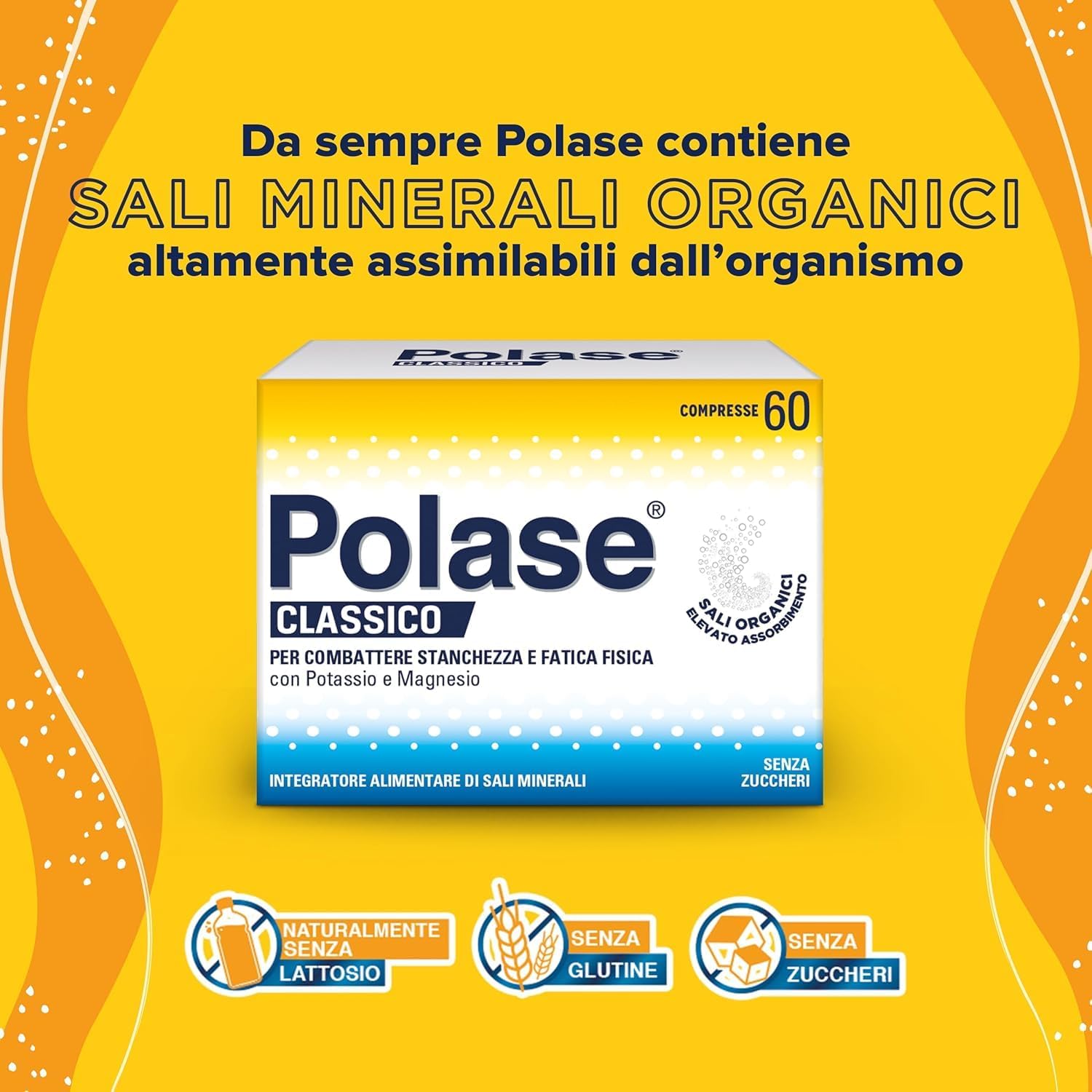 Detalle de Polase Classico Magnesio e Potassio: Integratore alimentare, 60 compresse
