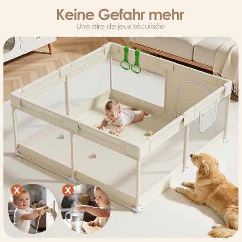 Thumbnail 4 de Parc Bébé Julrrimg Beige 120 × 120 cm — Espace sécurisé et pratique