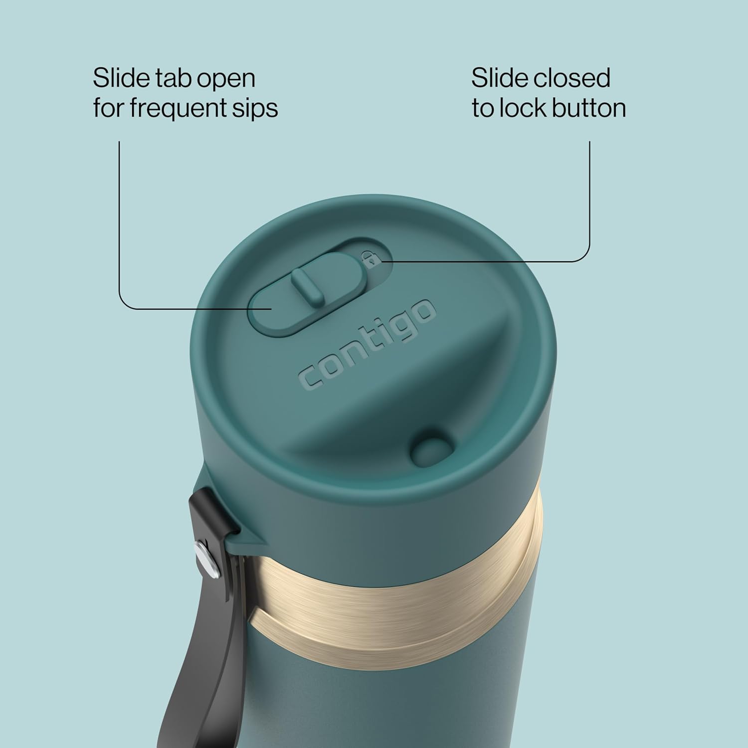 Detalle 2 de Contigo Stainless Steel Water Bottle 16 oz