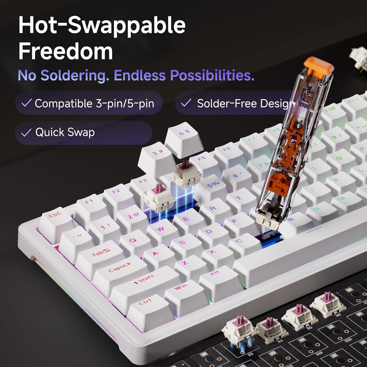 Thumbnail 2 de DIERYA DK81E 75% Mechanical Gaming Keyboard
