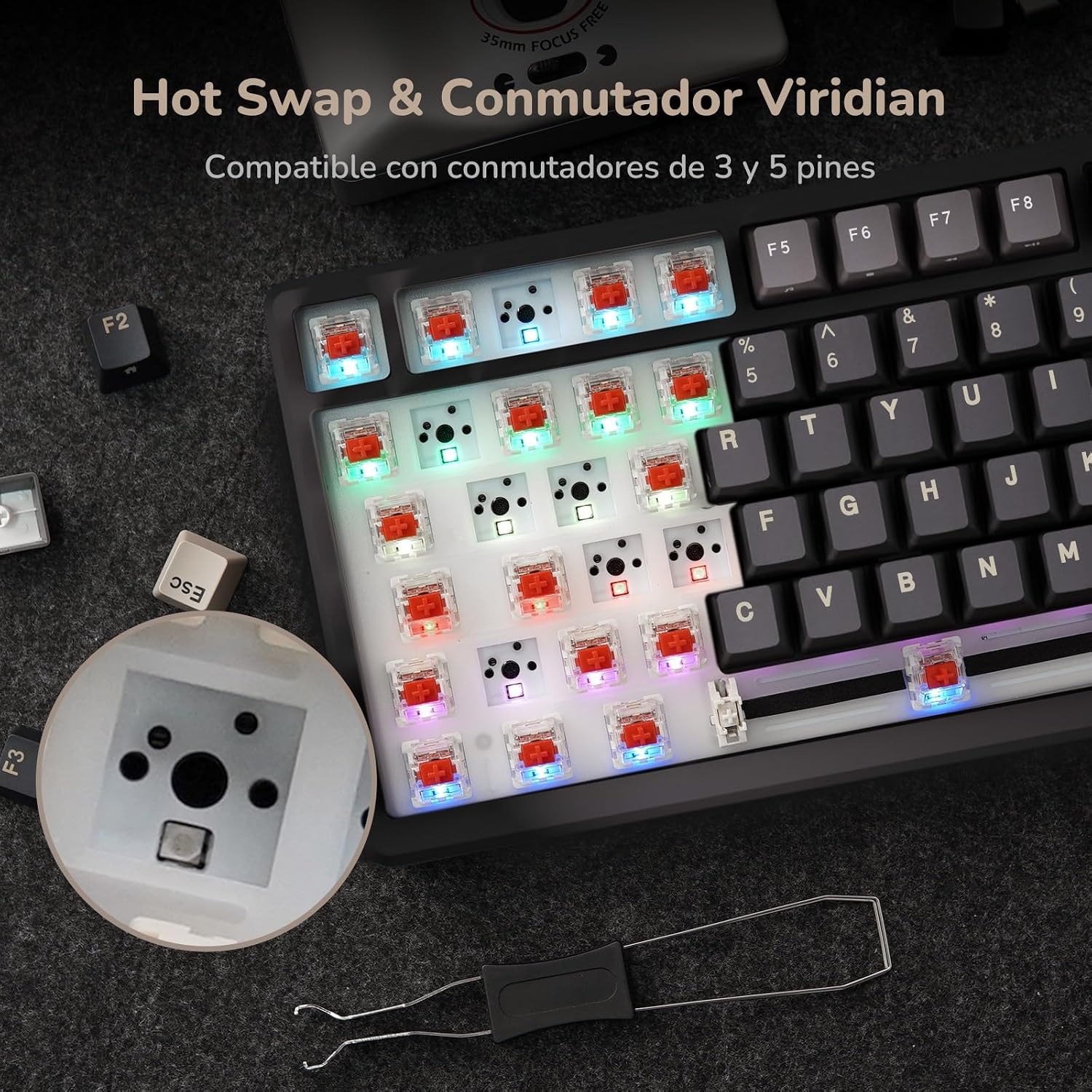 Thumbnail 8 de RK Royal Kludge M75 Teclado Mecánico Inalámbrico RGB⌨