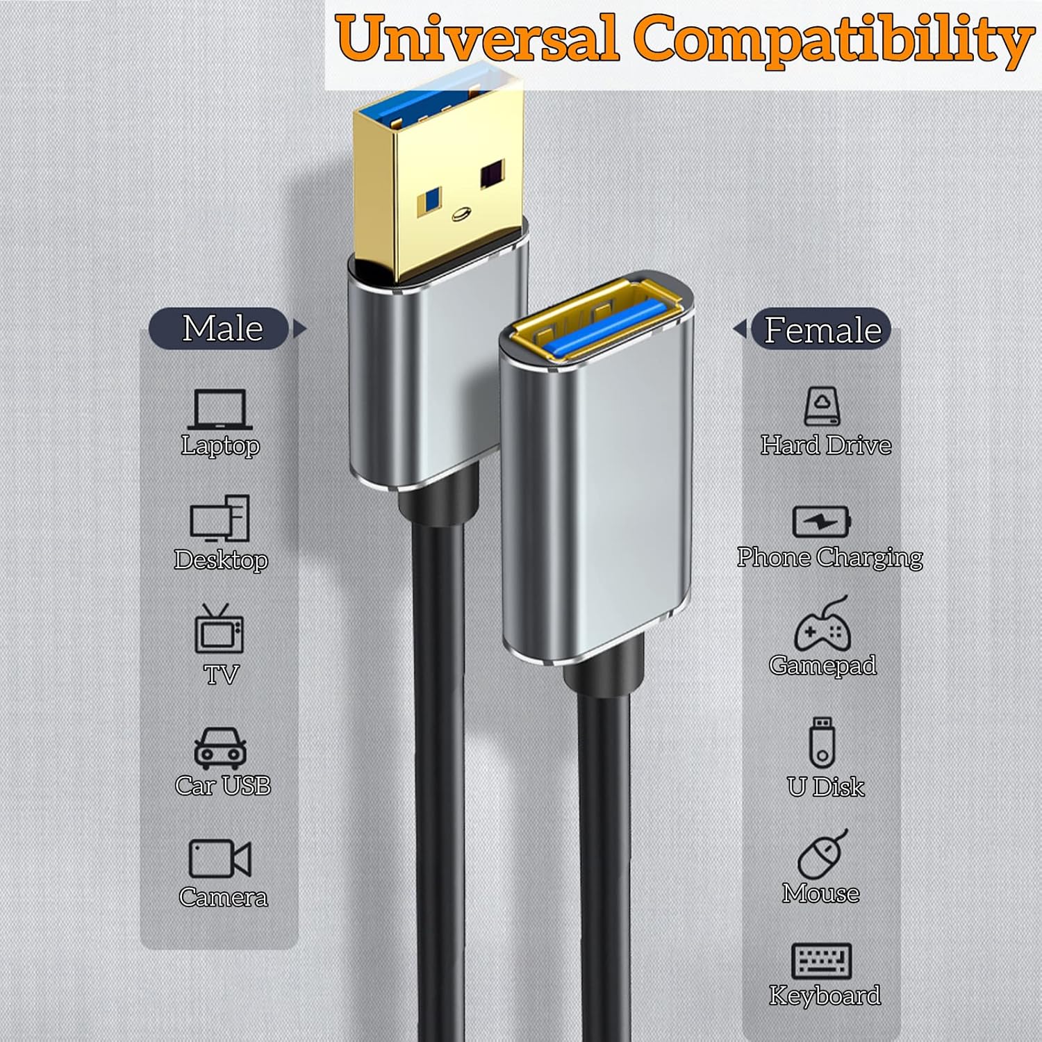 Thumbnail 2 de USB 3.0 Extension Cable (3m) – Male to Female, USB A Extender