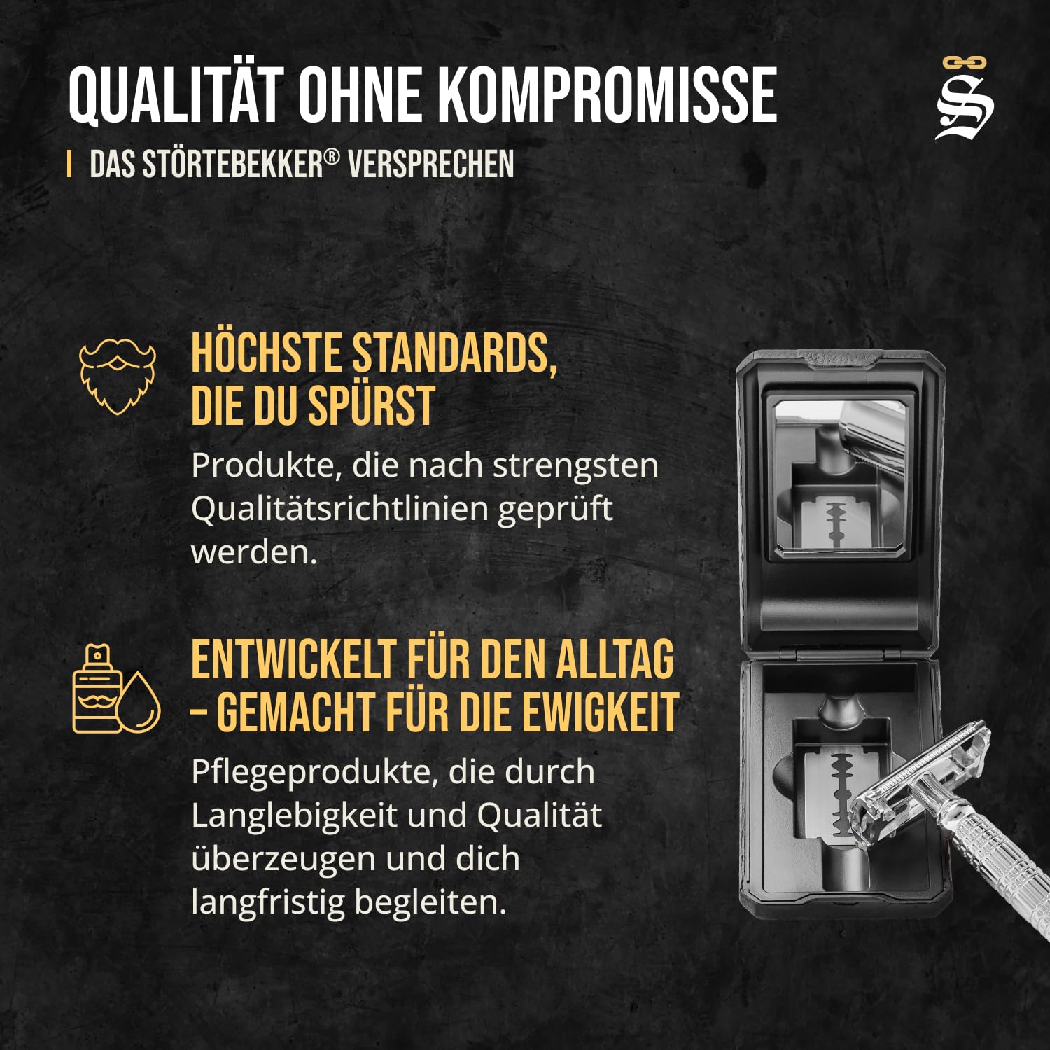 Thumbnail 6 de Störtebekker Premium Rasierhobel Hamburg – Testsieger 2024 mit 10 Rasierklingen & Leder-Etui