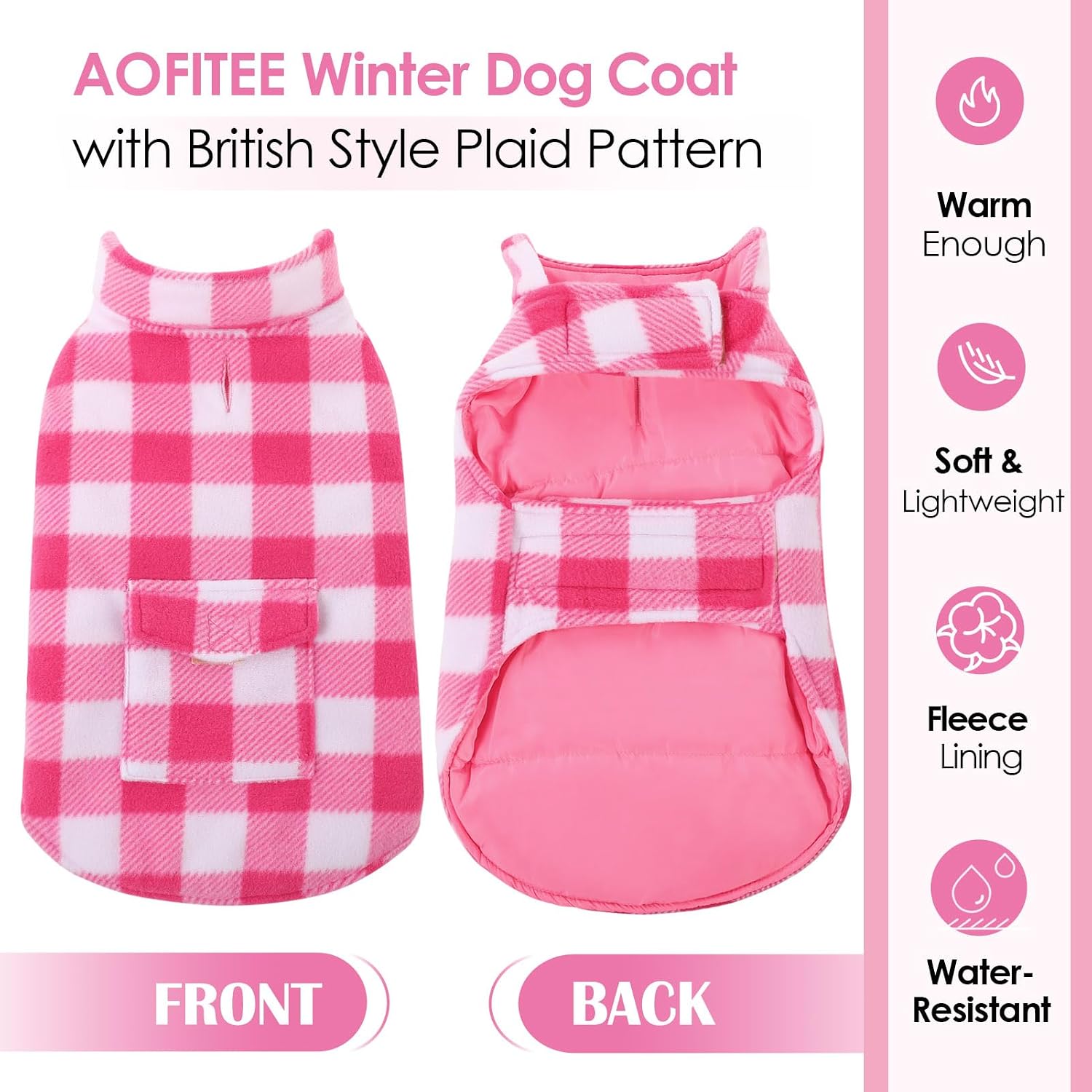 Detalle 2 de AOFITEE Dog Coat Size S