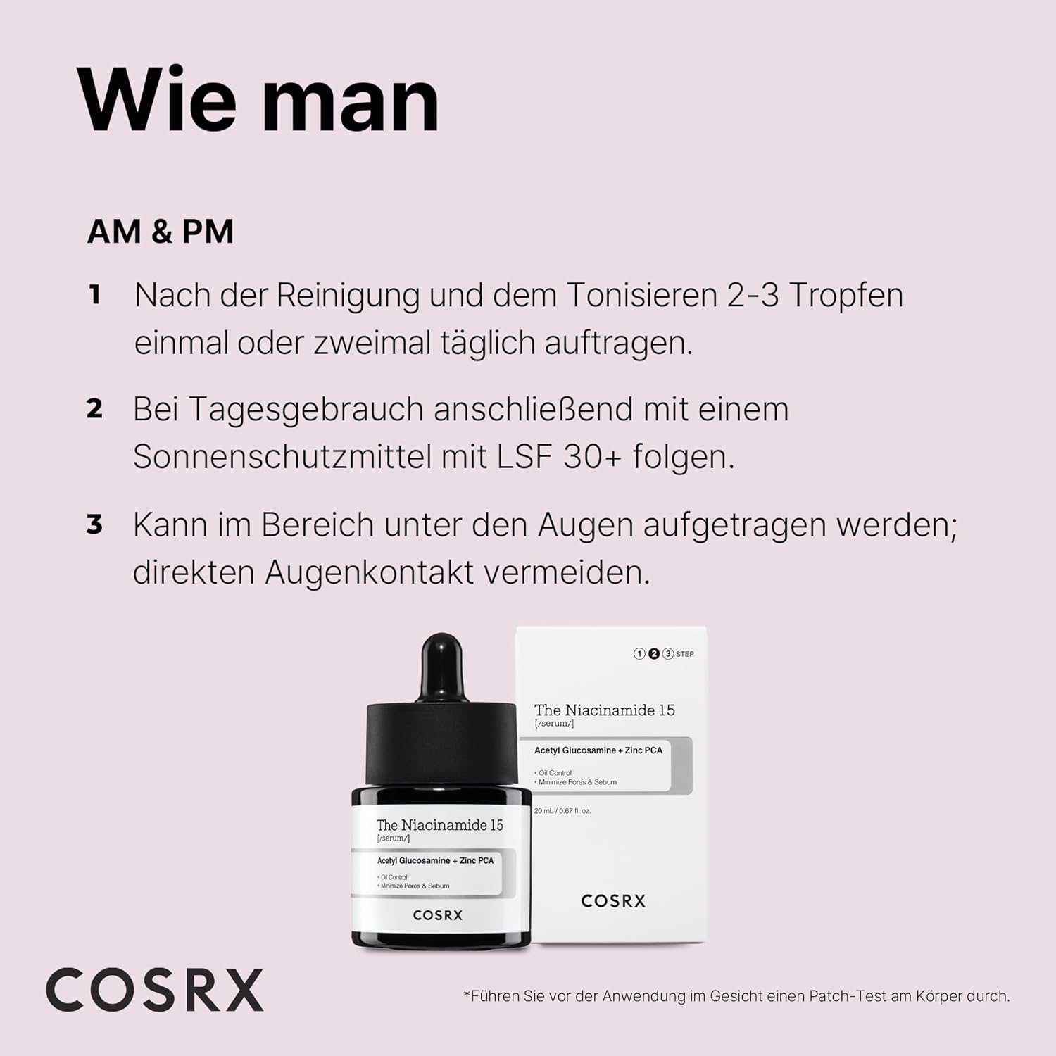 Detalle de COSRX Niacinamide 15% Gesichtsserum – Verkleinert Poren, beruhigt Rötungen & korrigiert Verfärbungen (20 ml)