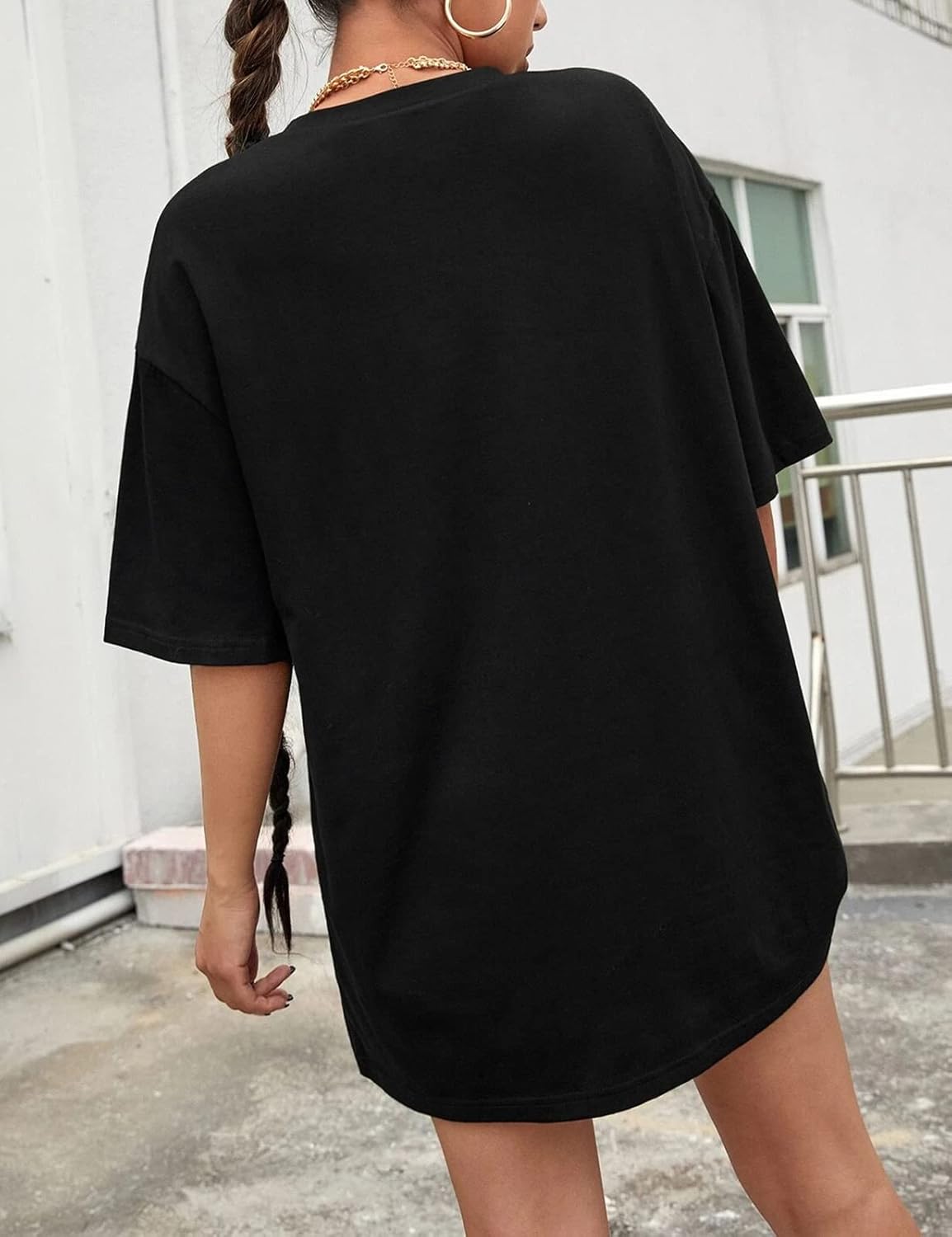 Thumbnail 3 de Niwicee Damen T-Shirt – Lose Rundhals Baumwolle, sommerliches Basic Top