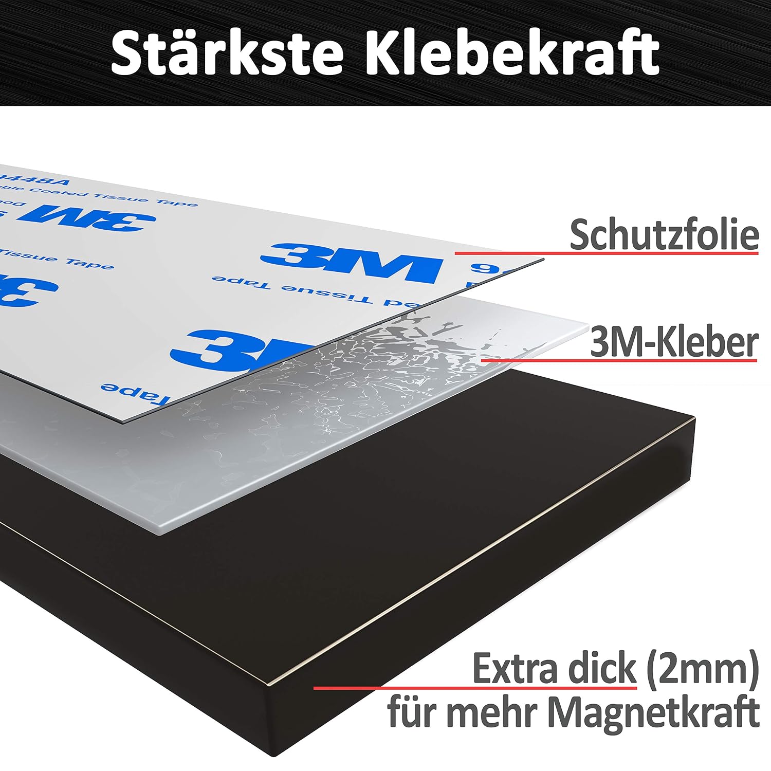 Thumbnail 2 de REORDA Magnetband A B (EXTRA STARKER MARKEN-KLEBER) selbstklebend – Magnetstreifen für Fliegengitter & Moskitonetze