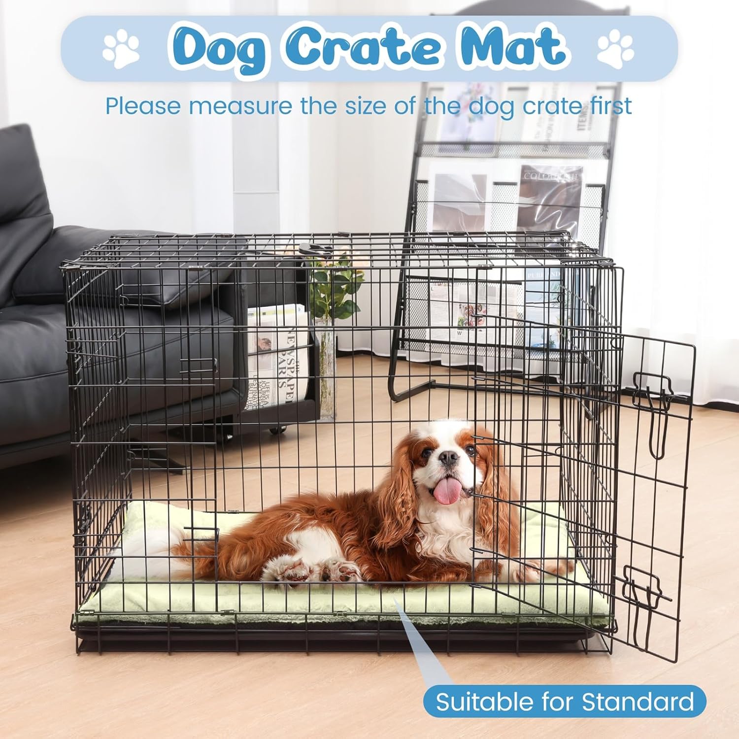 Detalle de Baodan Large Washable Plush Dog Bed (90x60 cm) – Soft, Warm and Easy-Care Mat for Medium to Large Dogs