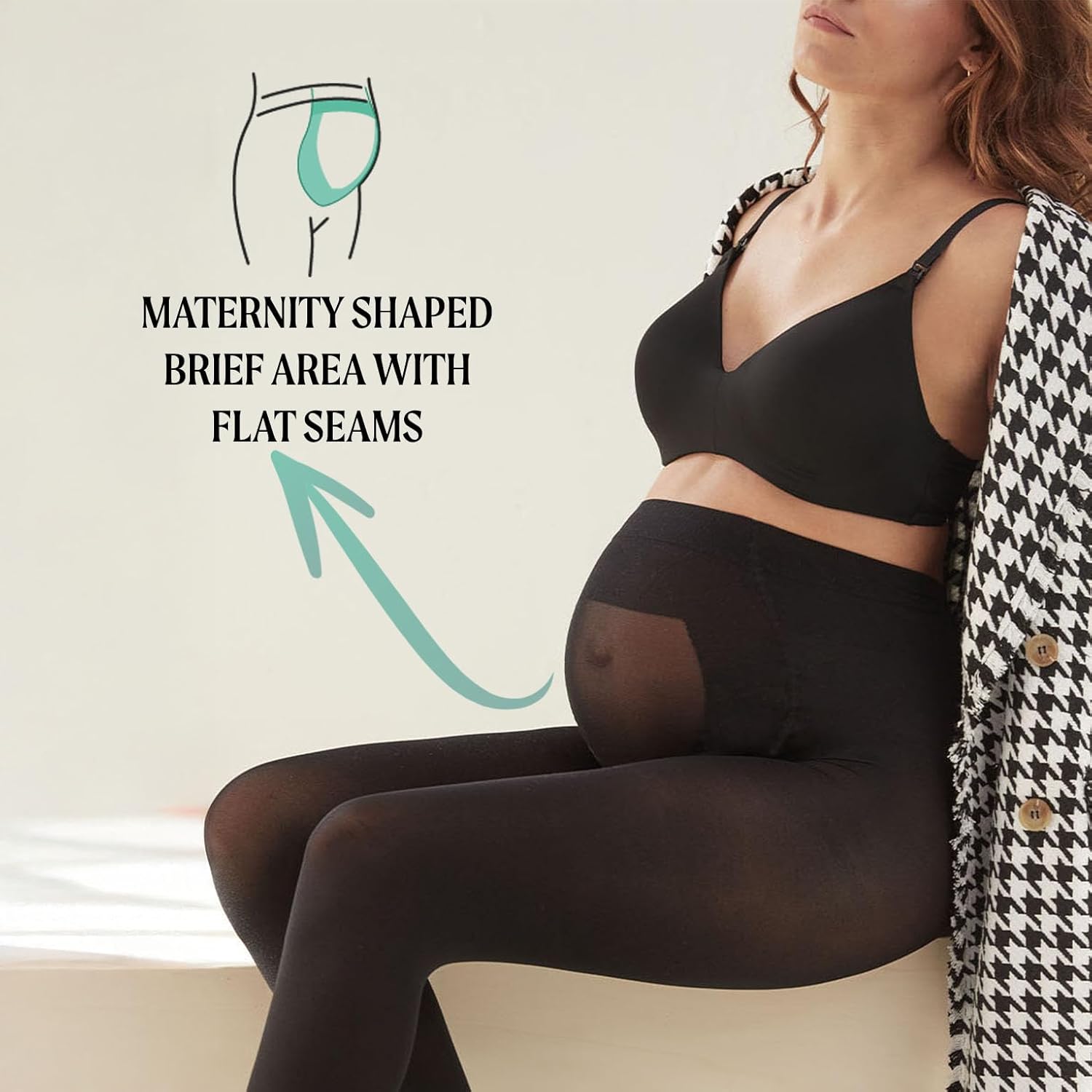 Thumbnail 1 de Calzitaly Opaque Maternity Tights, Micoriber Pregnancy Pantyhose – 100 DEN, Made in Italy
