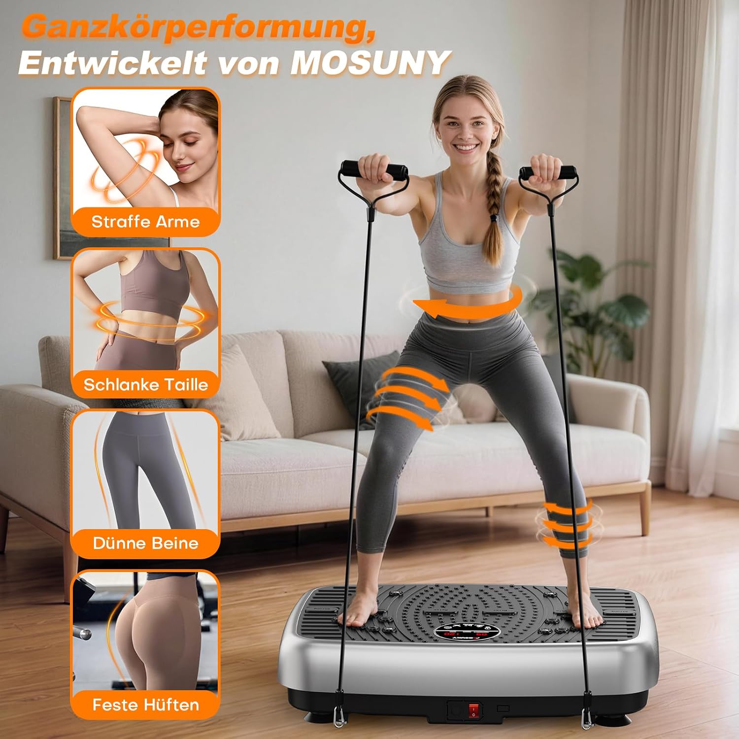 Thumbnail 3 de MOSUNY Vibrationsplatte 450 lbs Kapazität für Training