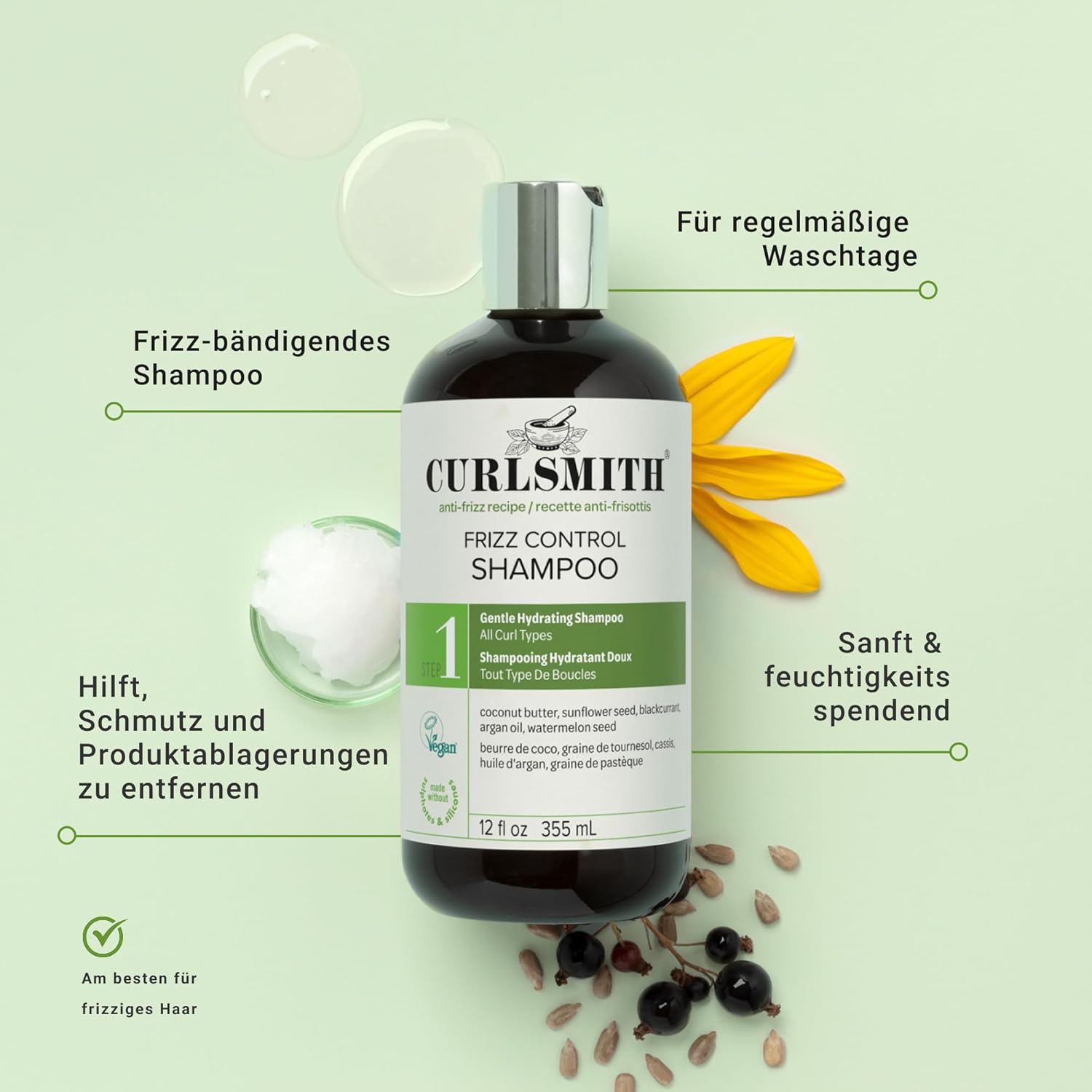 Detalle de Curlsmith Frizz Control Cleanser 355 ml