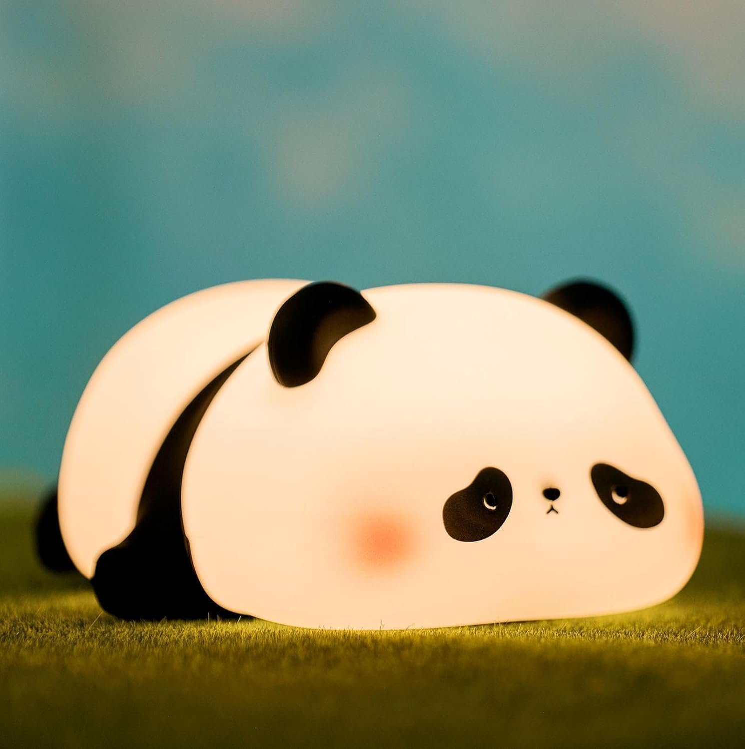 Detalle de DREAMING MY DREAM Cute Panda Night Light, Silicone, 3 Brightness Modes