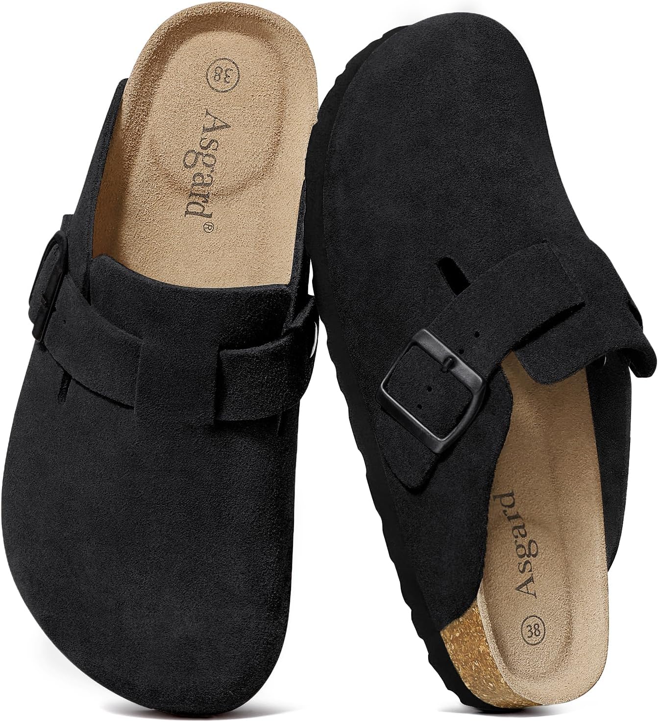 Detalle de Asgard a25edb51-3295-4c77-9f25-ddf426007c0f Suede Clogs with Cork Footbed