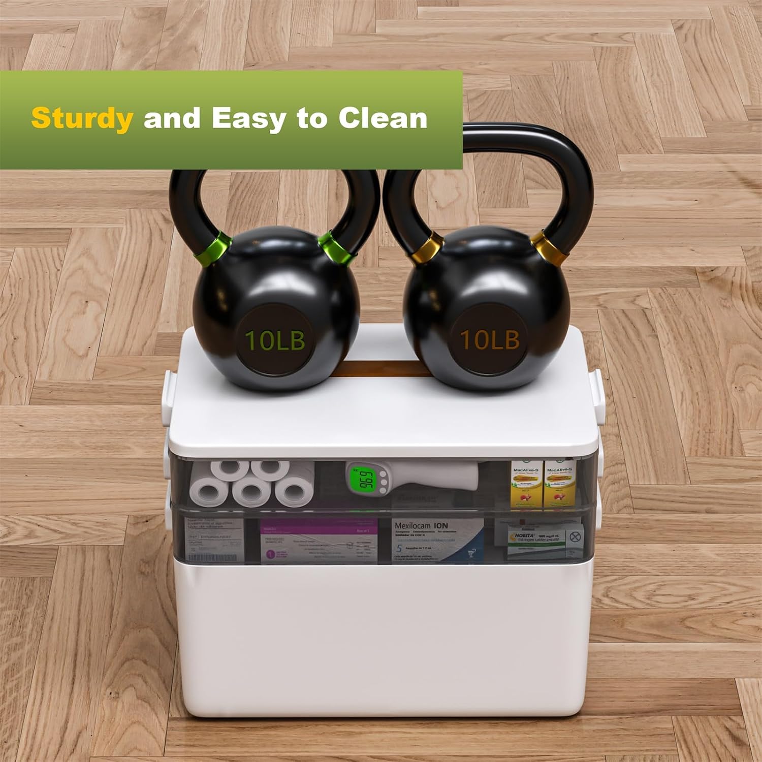 Thumbnail 4 de JOYBOS 3-Tier Medicine Storage Box Cabinet: Portable 3-Tier Organizer for Home Use