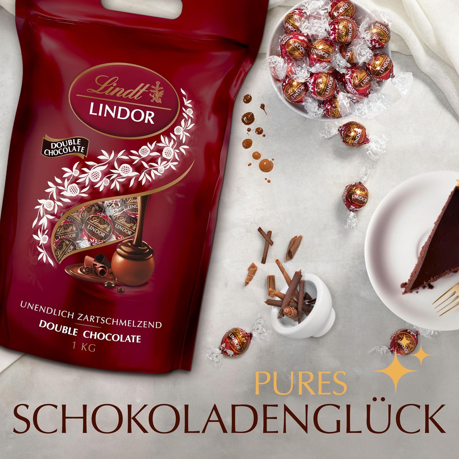 Thumbnail 5 de Lindt LINDOR Double Chocolate 1 kg Beutel 🍫