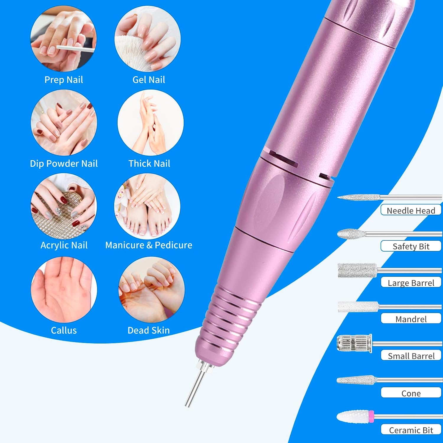 Detalle 2 de MOCOWIND Portable Nail Drill 35000 RPM