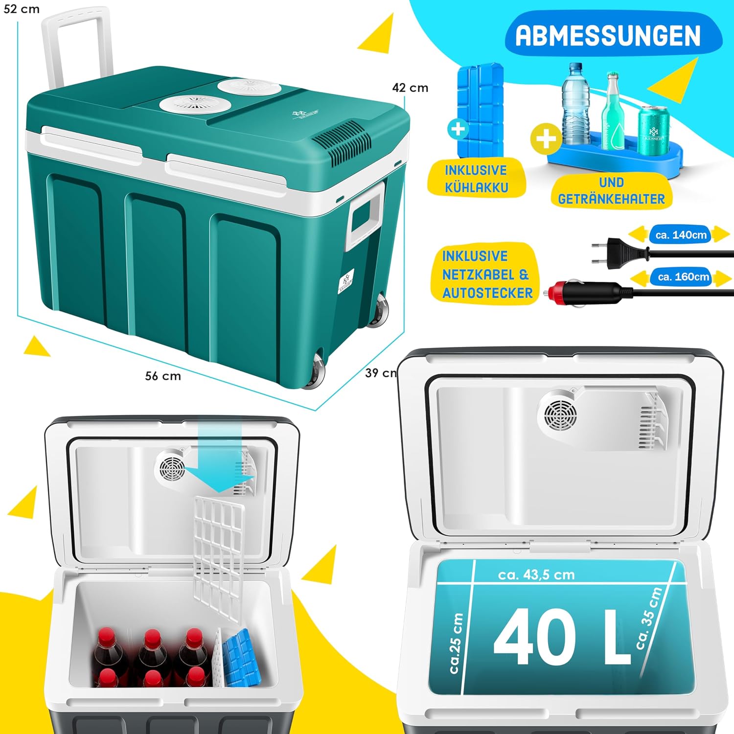 Thumbnail 6 de KESSER Kühlbox 40L mit Rollen