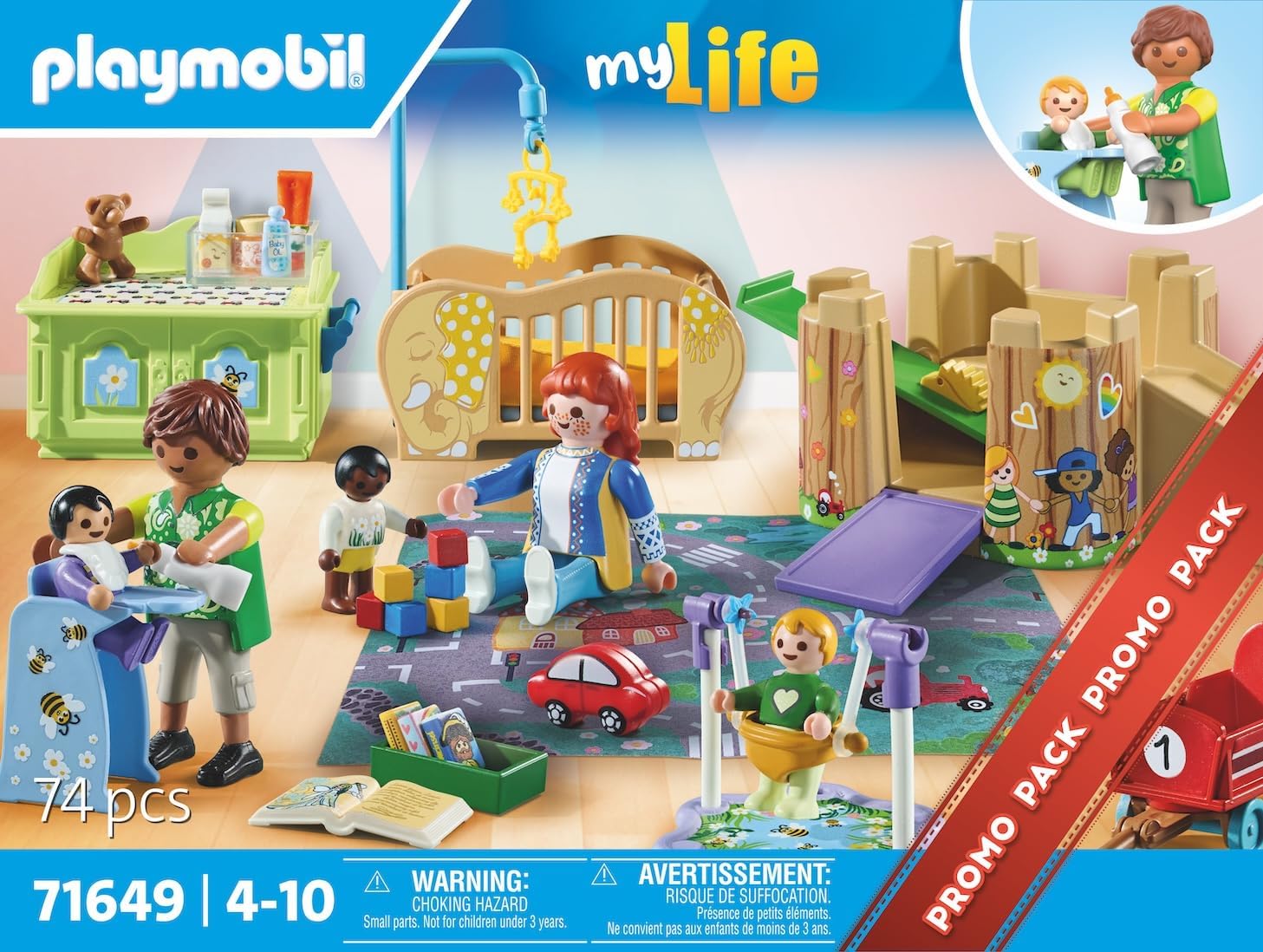 Detalle 2 de PLAYMOBIL MyLife Promo Pack 71649 Krabbelgruppe – 74-teiliges Set für Babys und Kleinkinder ab 4 Jahren