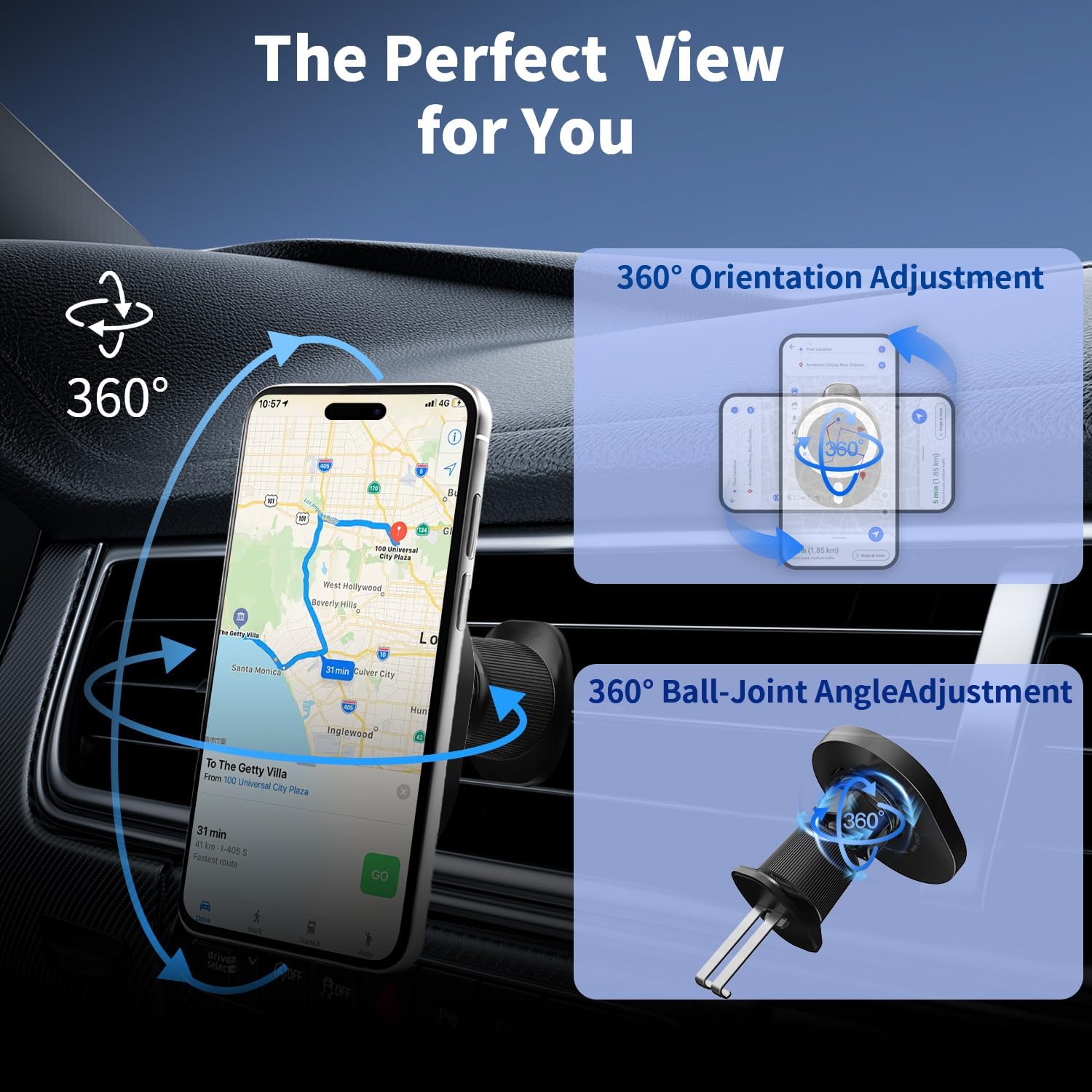 Thumbnail 5 de Mag-safe Car Charger Mount 15W wireless car charger