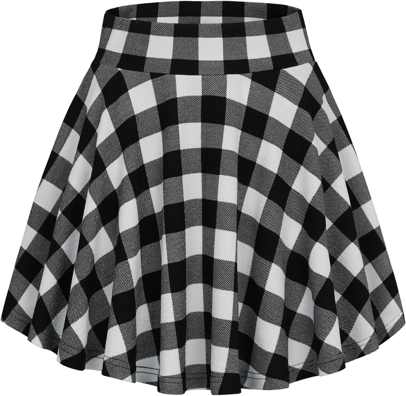 Thumbnail 2 de DJT Basic Solid Mini-Skaterrock für Mädchen mit integrierten Shorts und elastischem Bund