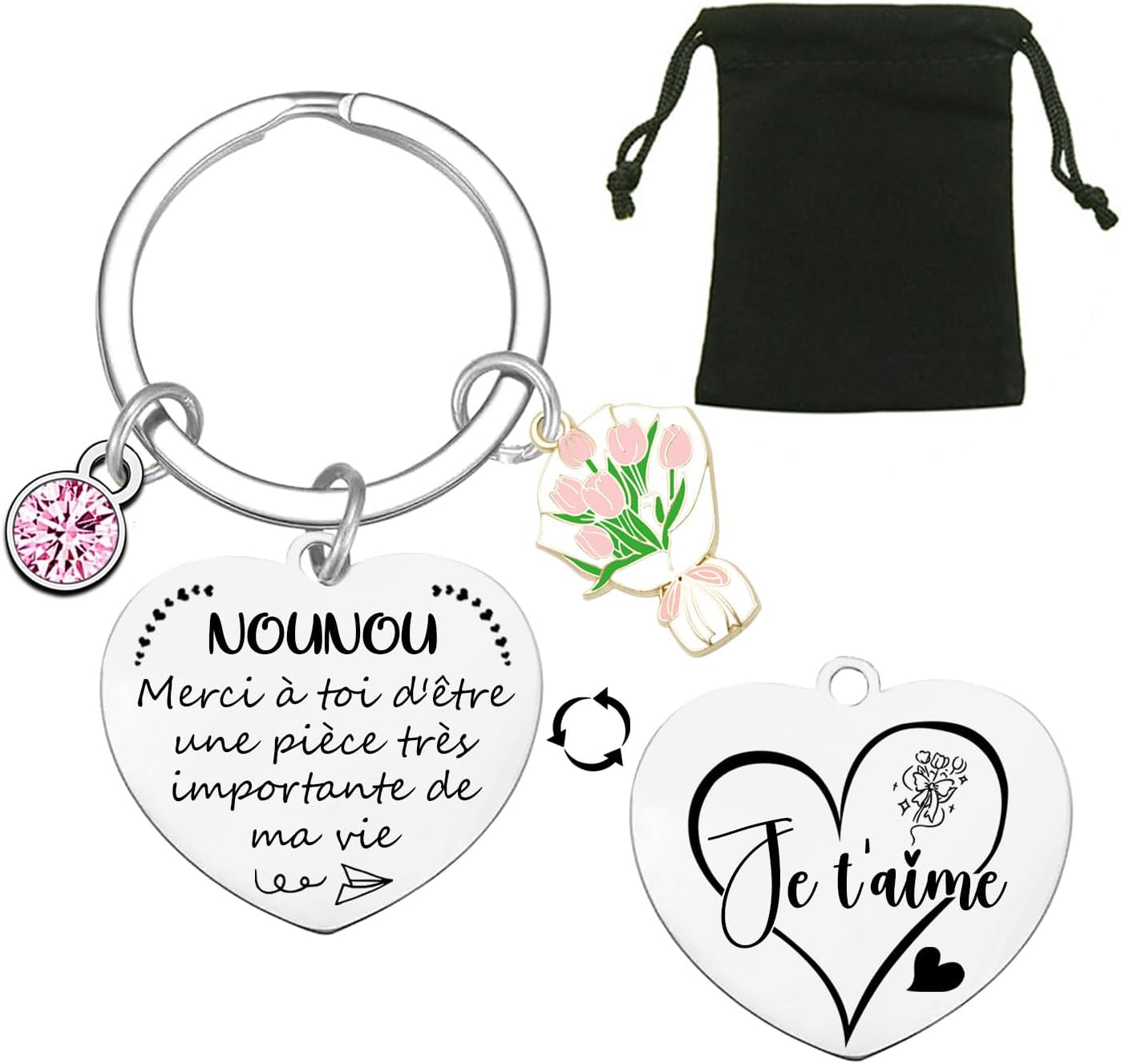Thumbnail 6 de Porte-clés Nounou YJYJZX – Bijoux et Cadeaux Significatifs pour Nounou