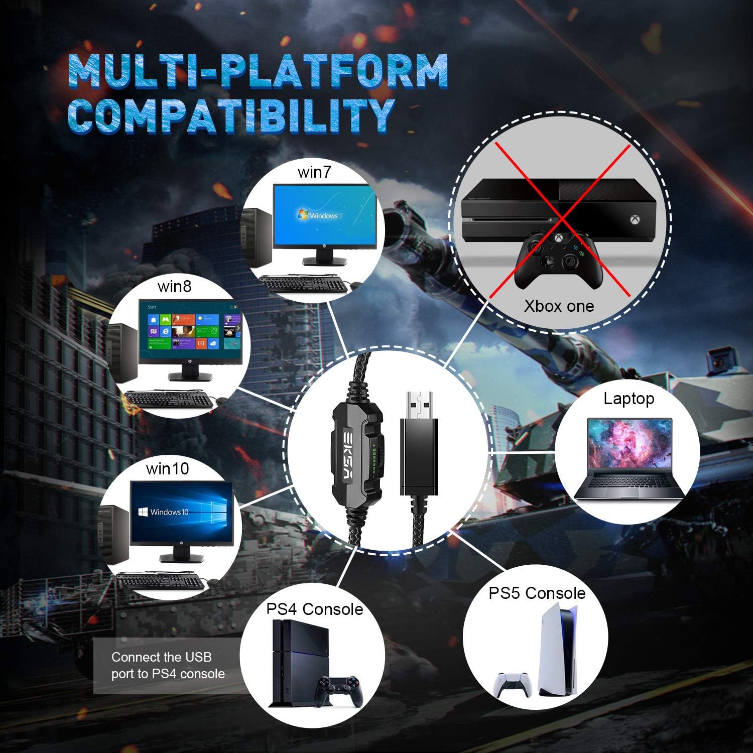 Thumbnail 5 de EKSA E1000 USB Gaming Headset 7.1