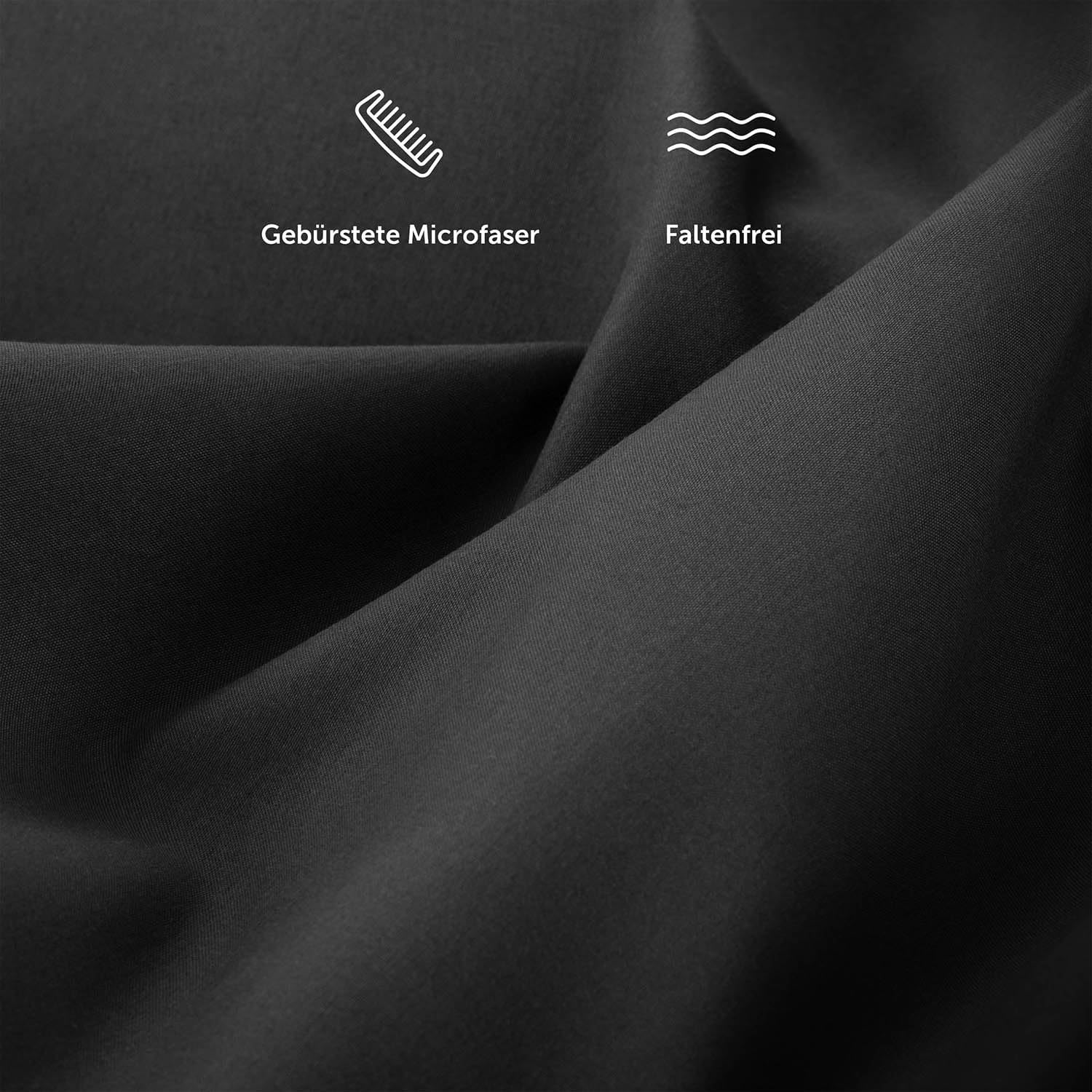 Thumbnail 3 de Blumtal Spannbettlaken 160x200 cm aus Microfaser (OEKO-TEX zertifiziert) – Anthrazit