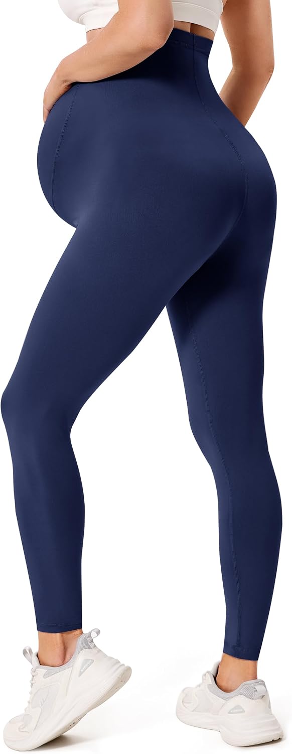 Detalle 2 de VALANDY Creamlush 2 Pack maternity leggings for women (over-belly, active & yoga)