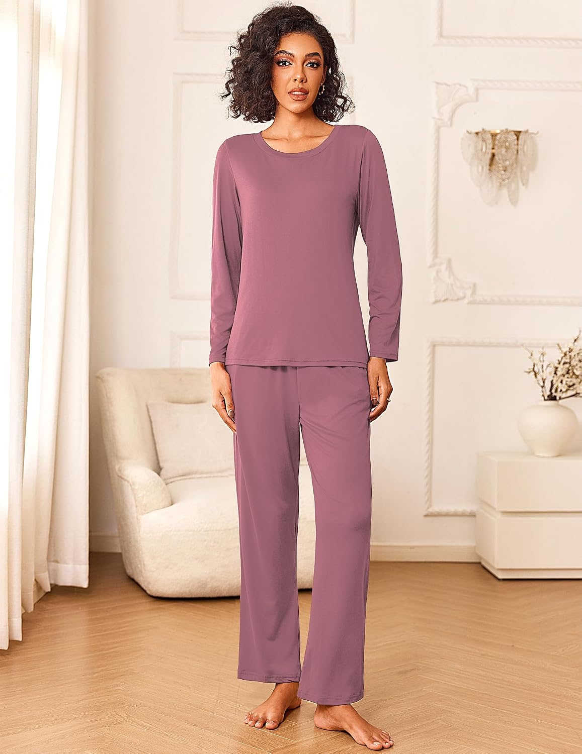 Thumbnail 3 de Ekouaer Women's Pajama Set with Long Sleeves