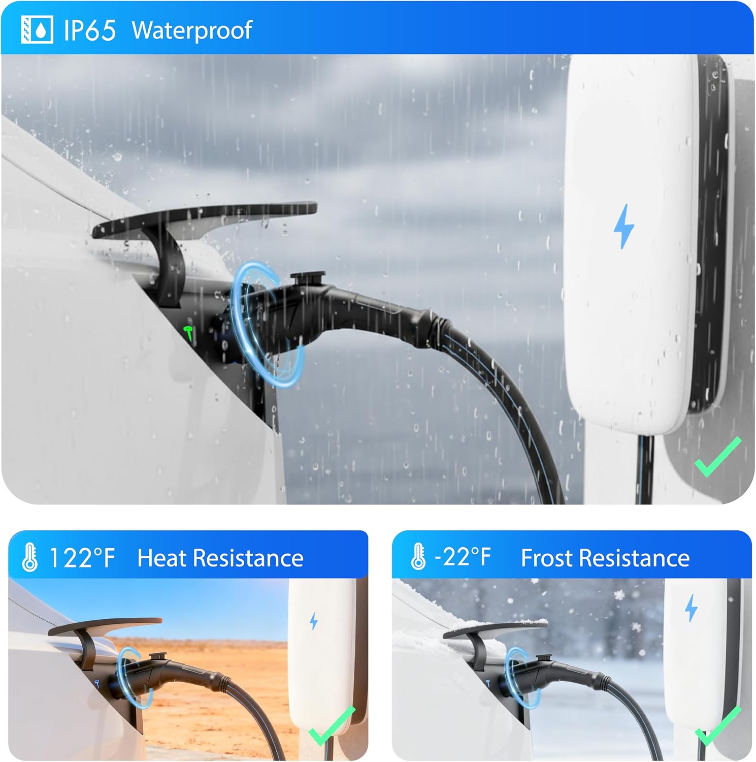 Thumbnail 3 de Hagibis J1772 Tesla adapter 80A charging